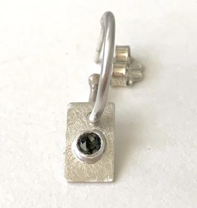 Faceted Sapphire Hoop