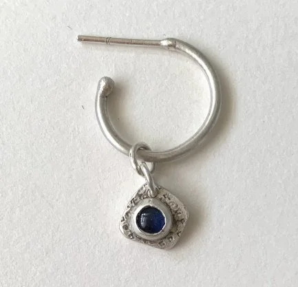 Blue Sapphire Hoop