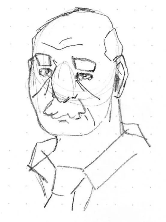 Old Man Face Study