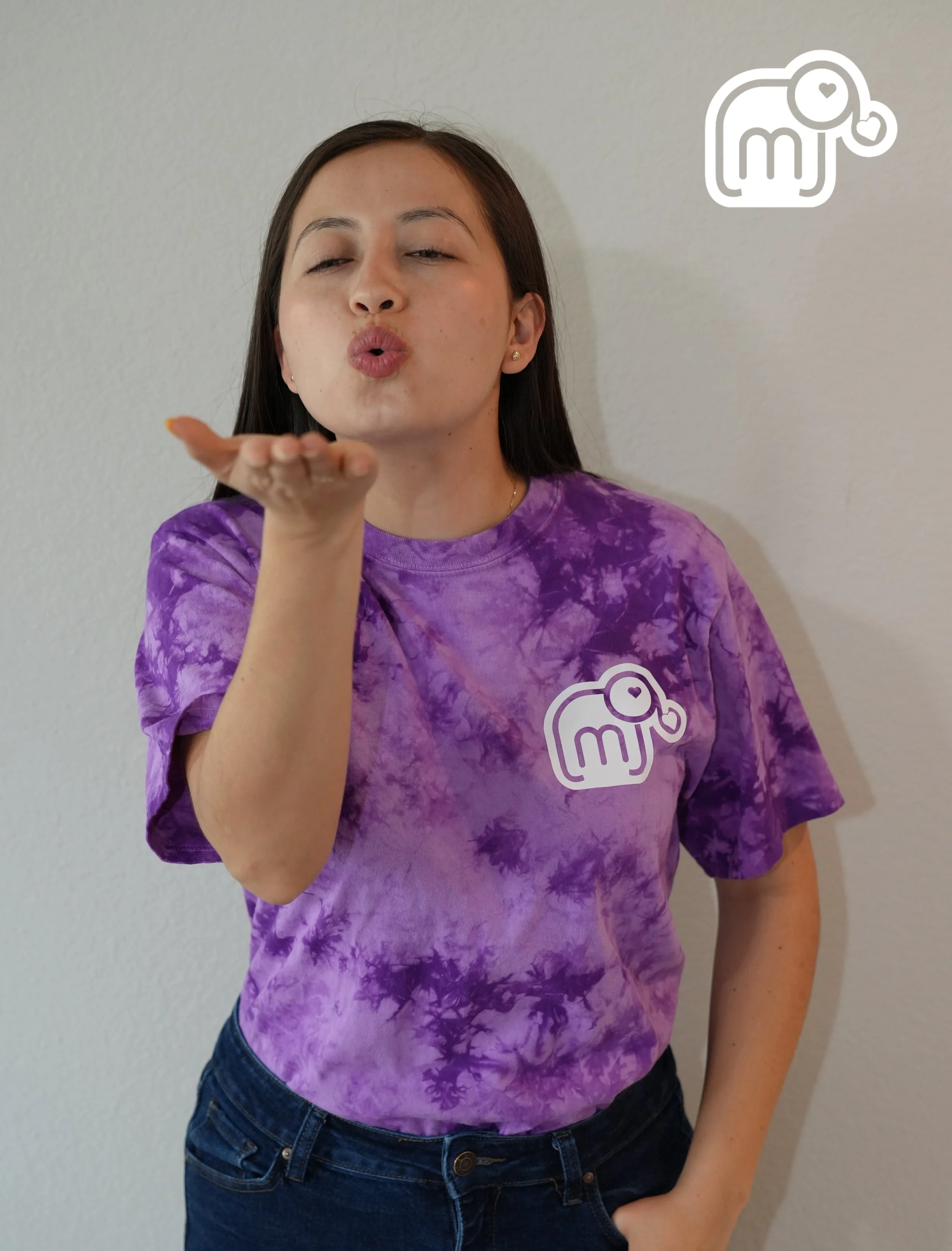 MJ Elephant Tie Dye Purple