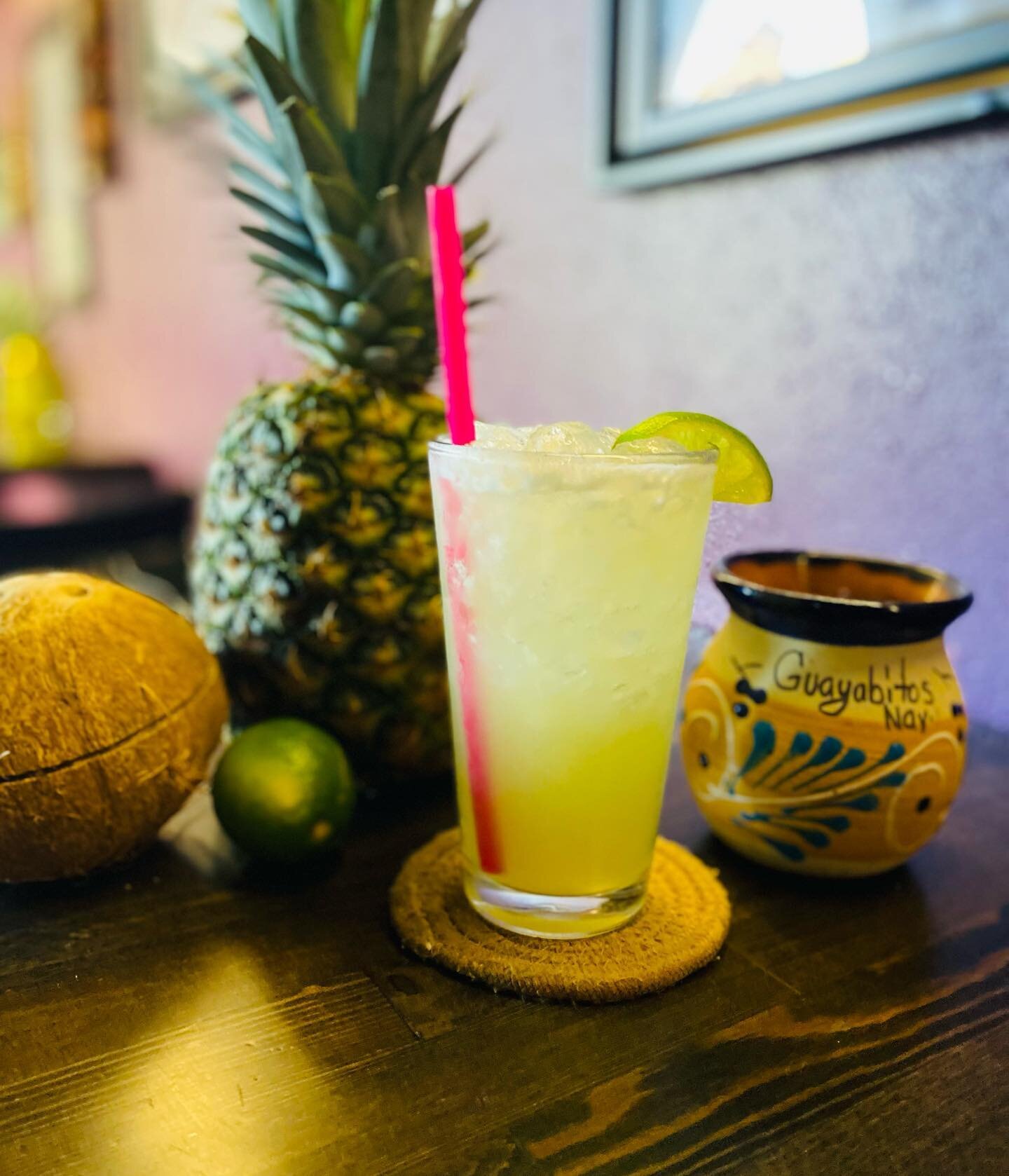 NiteOwl&rsquo;s peach &amp; pineapple limeade, peach infused vodka, fresh lime &amp; pineapple, splash of simple! Super refreshing on a hot summer day! ☀️🍍🦉 
.
.
737 Main St. Unit F. (8th &amp; Main) 
Open Tue-Sat 5pm to LastCall &amp; (Closed Sund