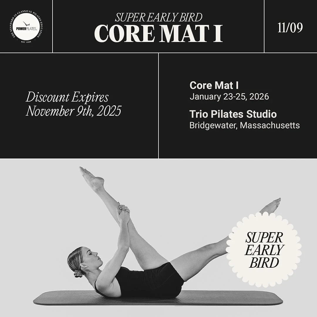 🚨 Last chance to save $100!
 The Super Early Bird discount for Power Pilates Core Mat I ends this Sunday, Nov. 9th.

If you&rsquo;ve been feeling that pull to teach&hellip; this is your sign. ✨
 Core Mat I is the first step in building a confident, 