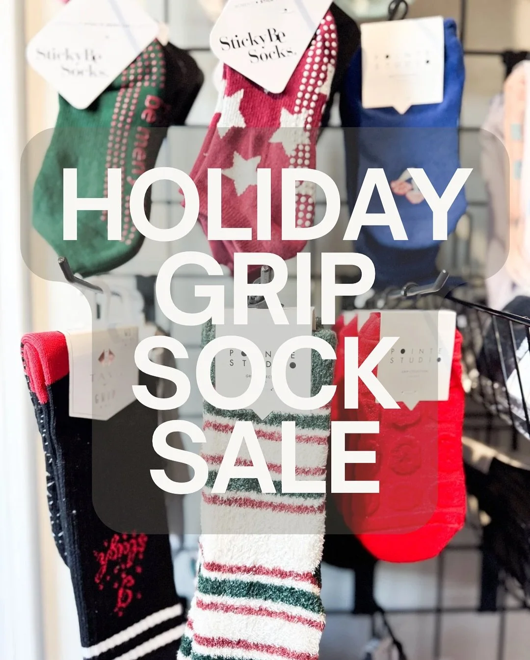 It&rsquo;s grip sock season 🧦✨
 All November long, buy 3+ pairs of grip socks or leg warmers + get 20% OFF the total 🎁
 Yes &mdash; this includes our pre-made holiday sock gift boxes!

We have one of the largest grip sock selections in the area fea
