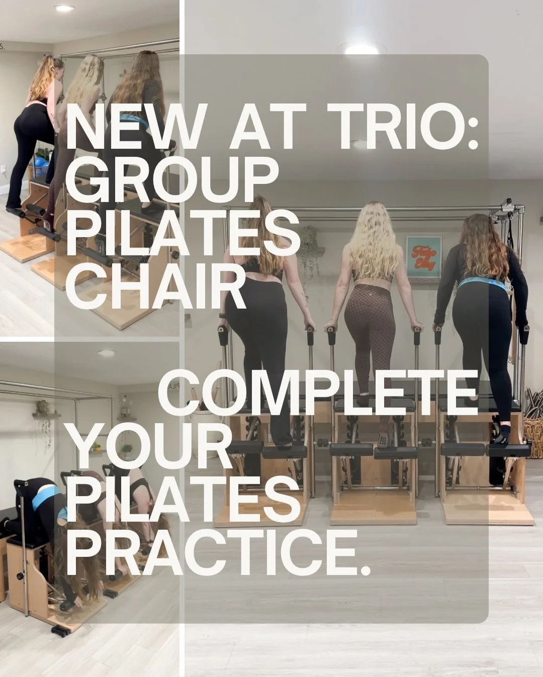NEW ✨ Group Pilates Chair is officially live at Trio &mdash; it&rsquo;s about to change your entire practice.
 If you&rsquo;ve ever wanted more strength, more control, more balance&hellip; this is it.

The Pilates Chair is Joseph Pilates&rsquo; most 