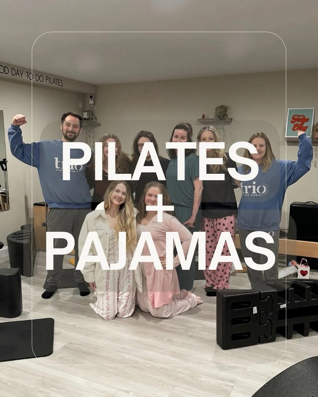 We lengthened. We strengthened. We moved our spines in every direction. The energy was unmatched, the self-care gifts were elite, and the accidental Trio sweatsuit twinning? Iconic.🫶✨🌙

This special event was waitlisted 👀 
10/10 would pajamas agai