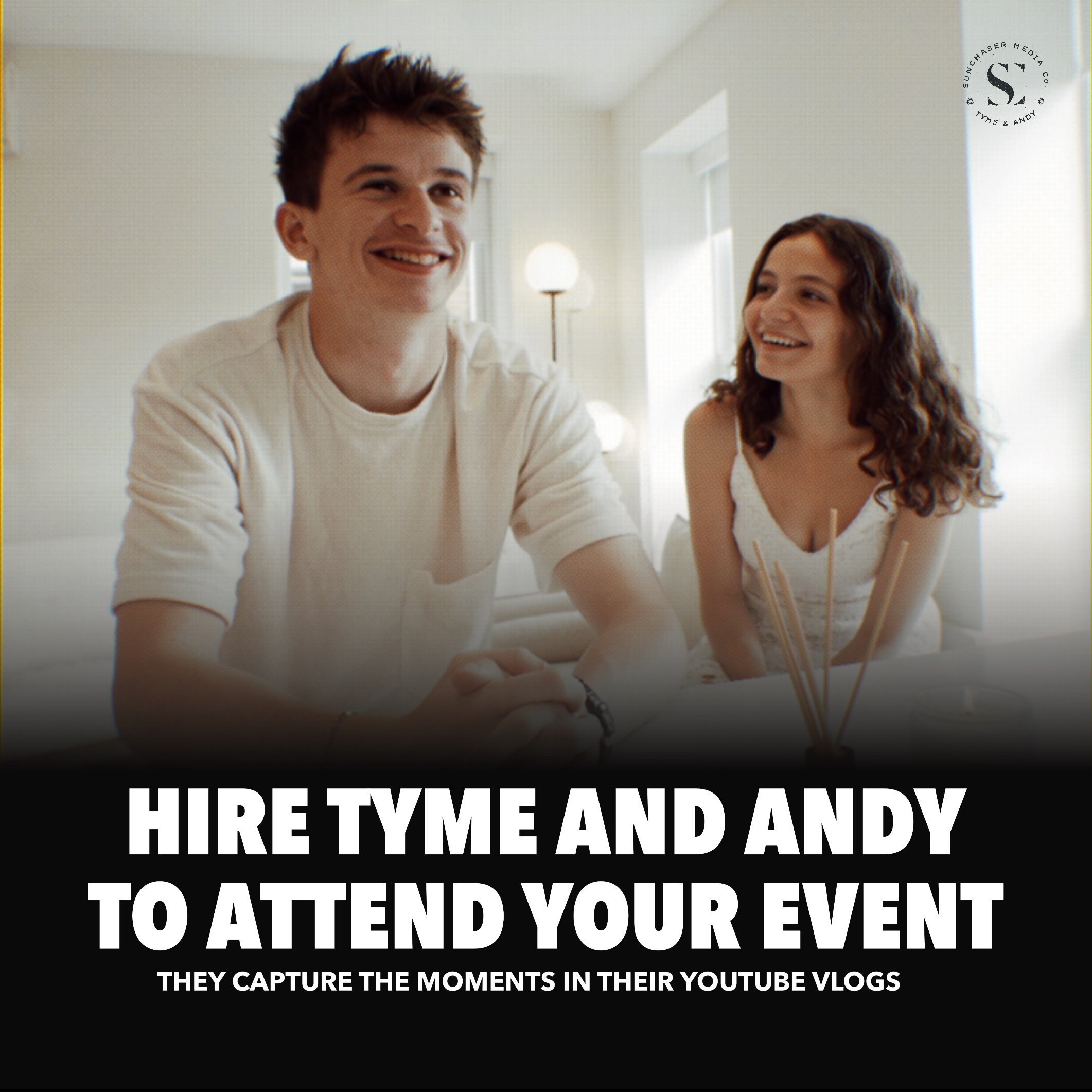 hire sunchaser tyme and andy to attend your event and make a youtube video about it.jpg