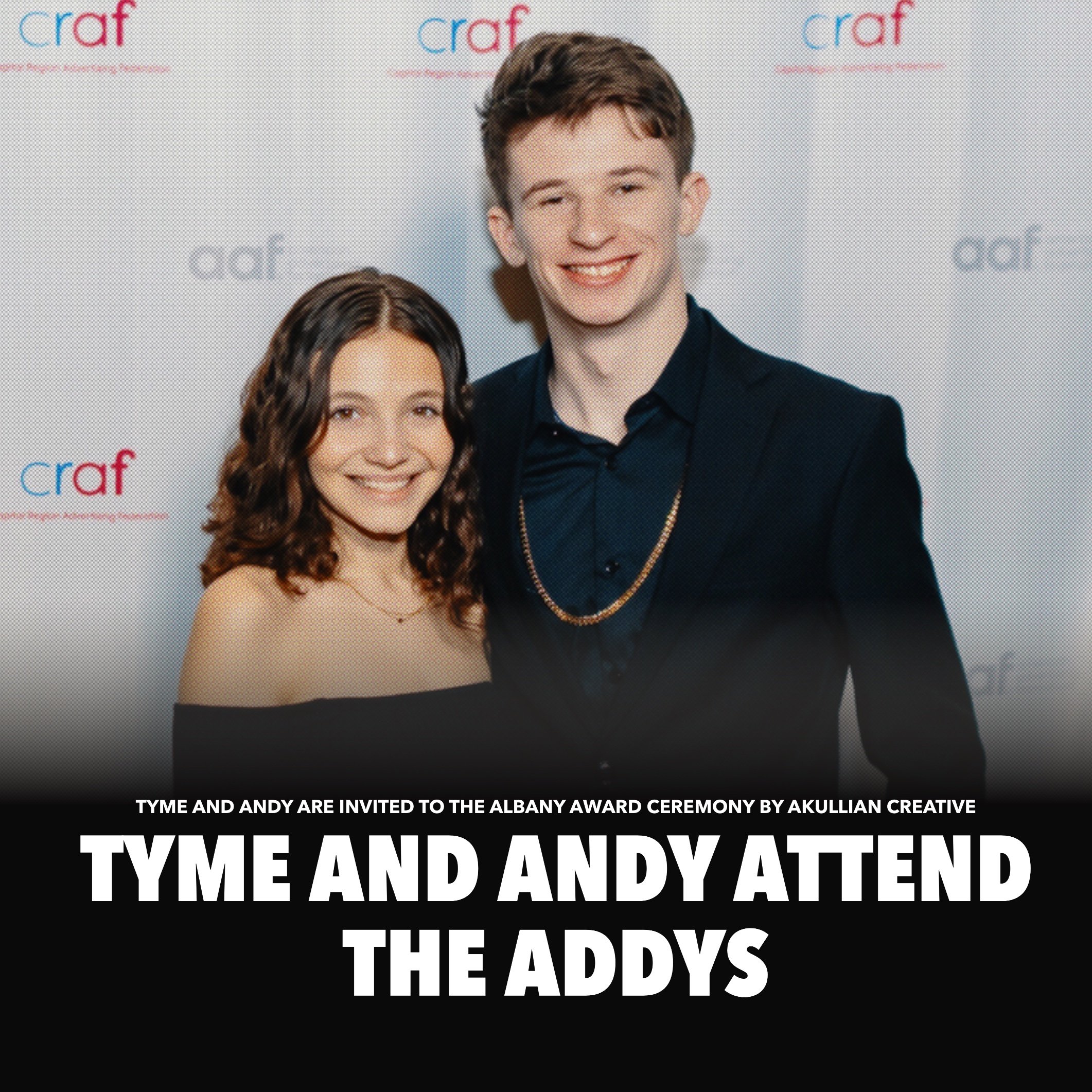 tyme and andy attend the addys capital district award ceremony .jpg