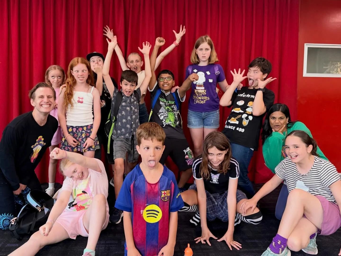We had such a blast delivering improv workshops @qtheatre_ these school holidays! Thanks to all the delightful participants who joined us, we hope to work with you again, at least 6 or 7 times &hellip; 🤪✨
