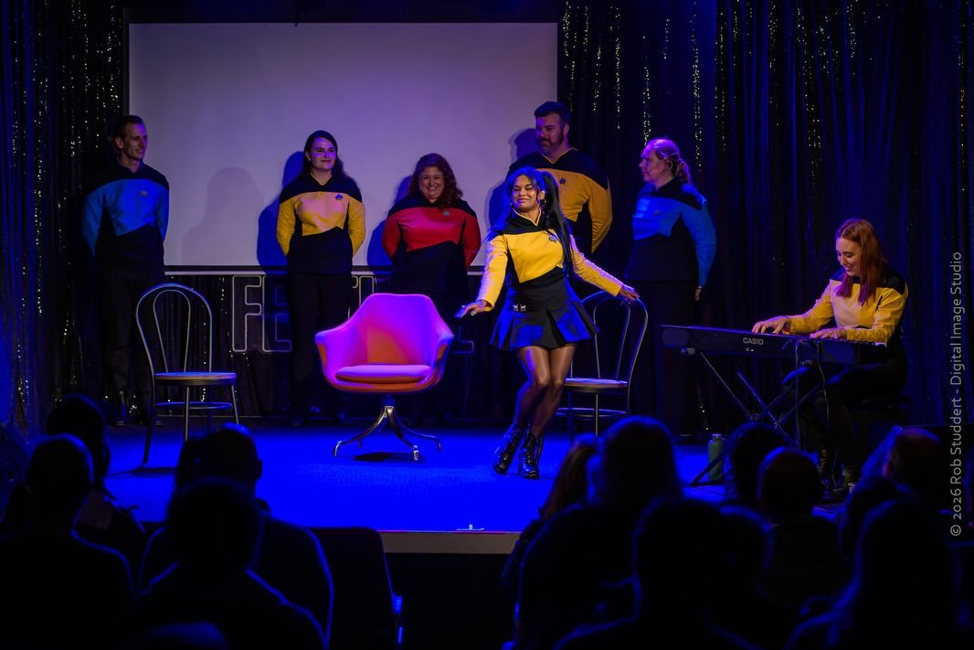 I had the best time playing Lola the Mystic aboard the USS Optimism with @unplannedmelodies !! 

Only 3 shows left to see To Boldly Go! improvised Star Trek musical at ITS

📸 @rob.distudio 
@sydneycomedyfestival @factory_theatre