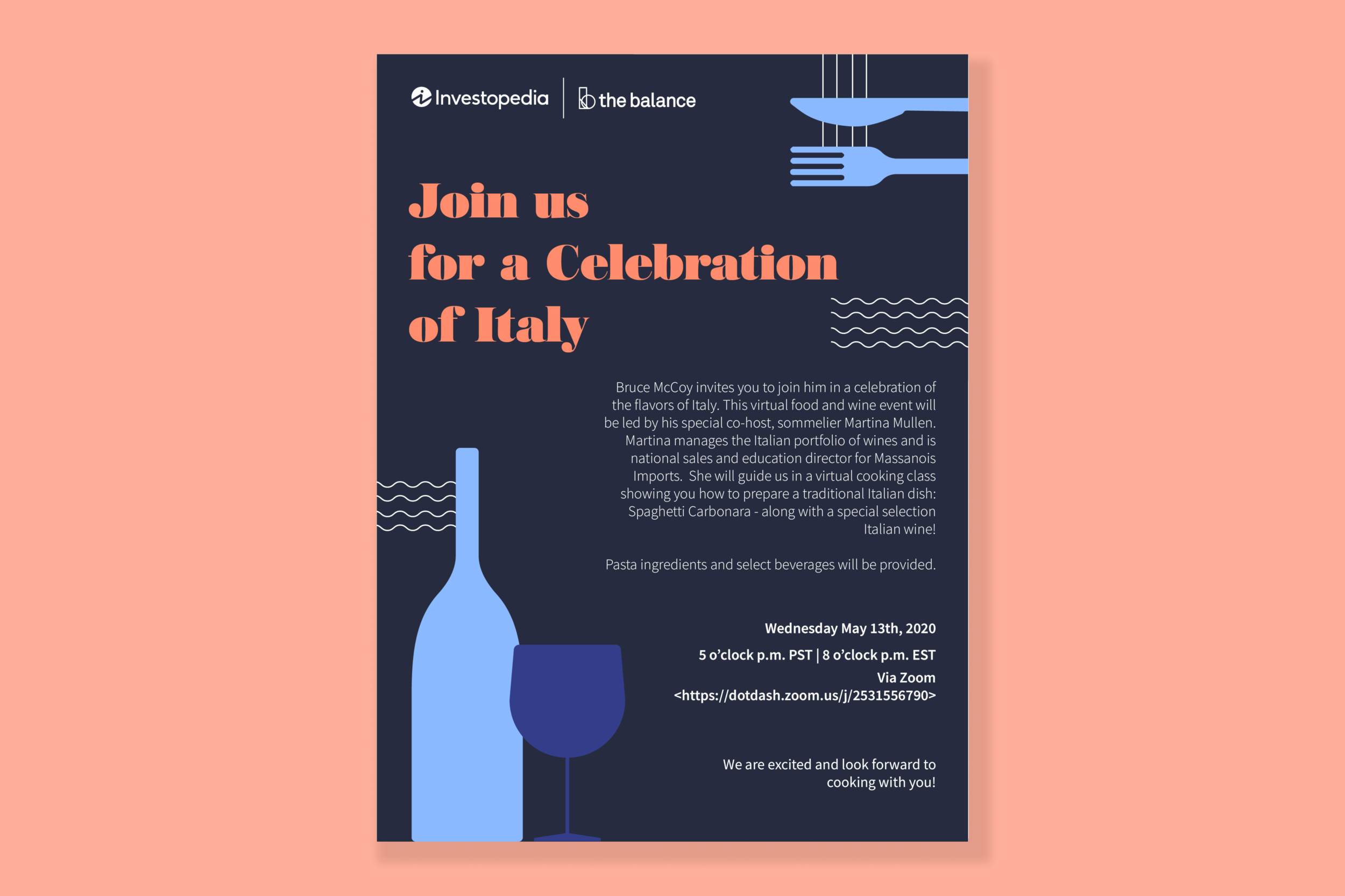 Client Dinner Invite Design