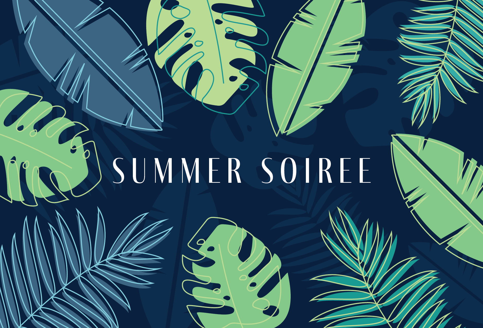 Summer Holiday Party Signage design