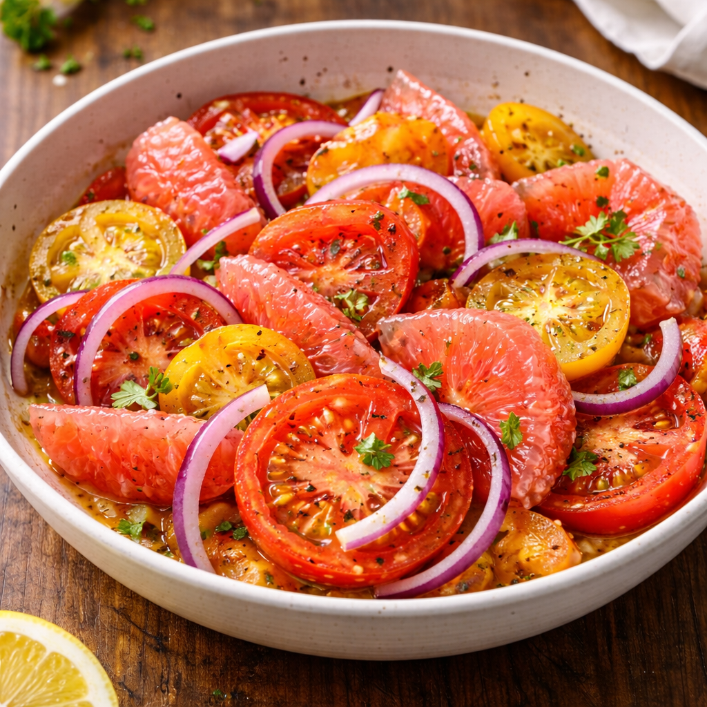 Week 3: Grapefruit Tomato Salad