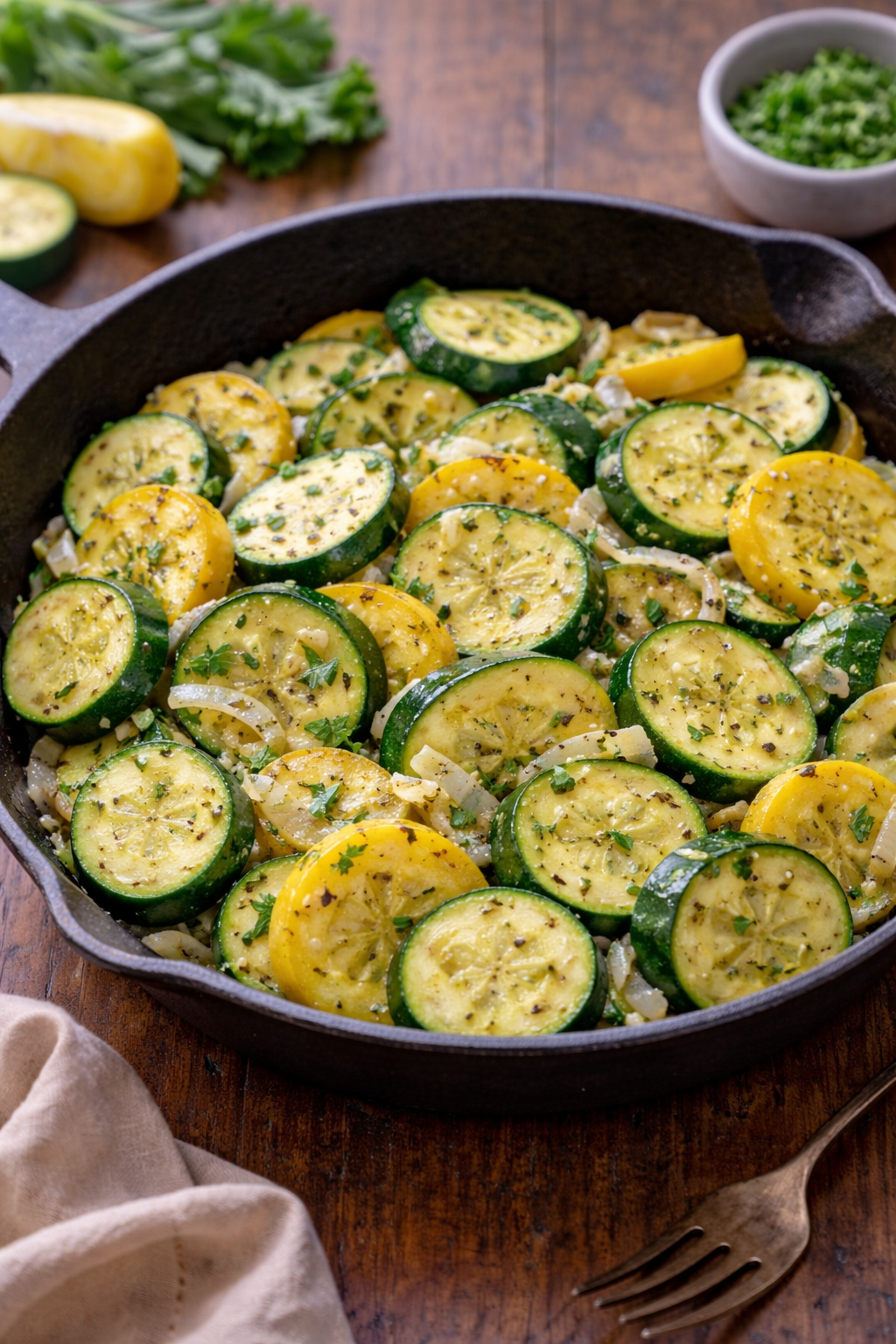 Week 2 – Zucchini + Yellow Squash Skillet