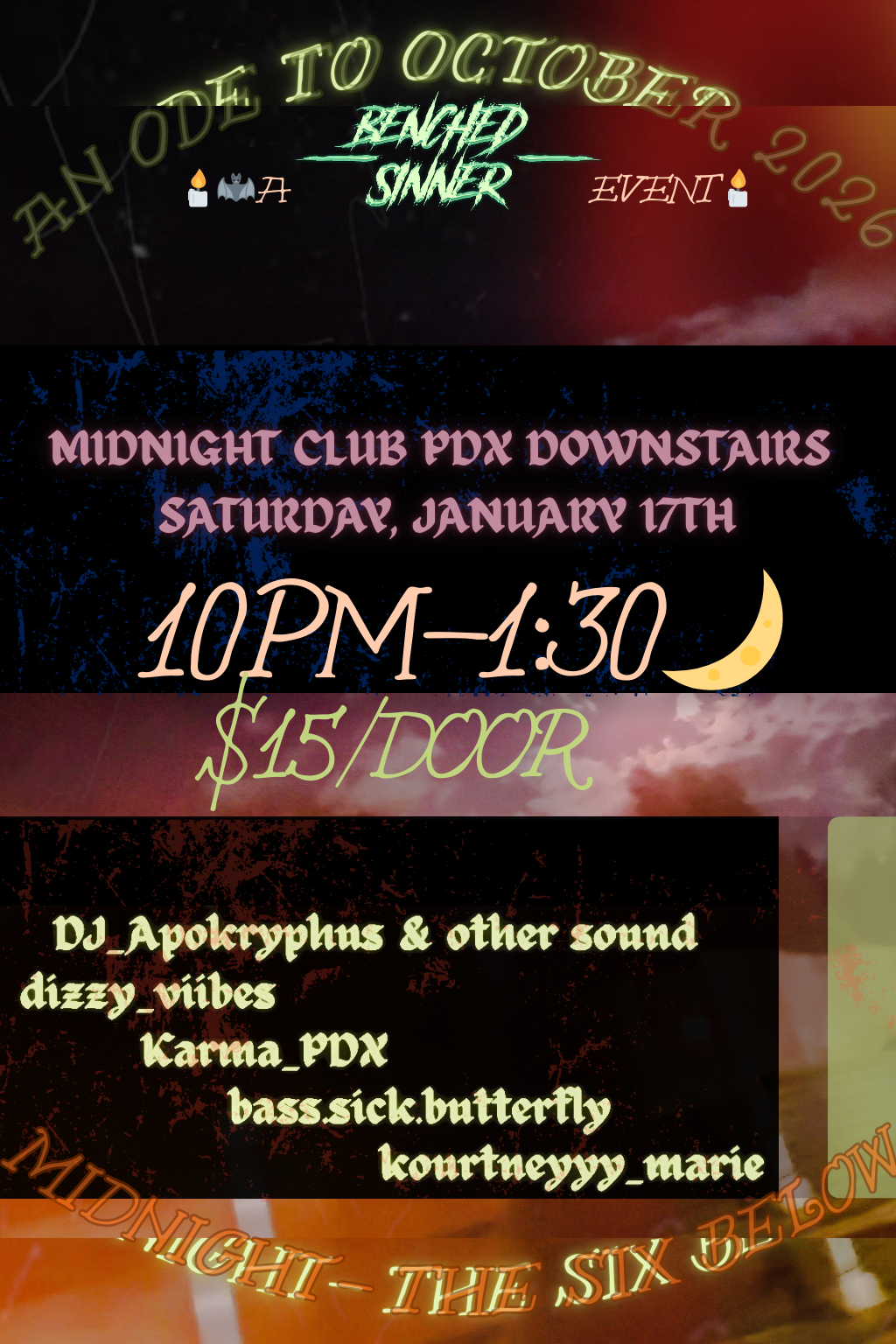 Ode To october: Benched Sinner Social DJ Night