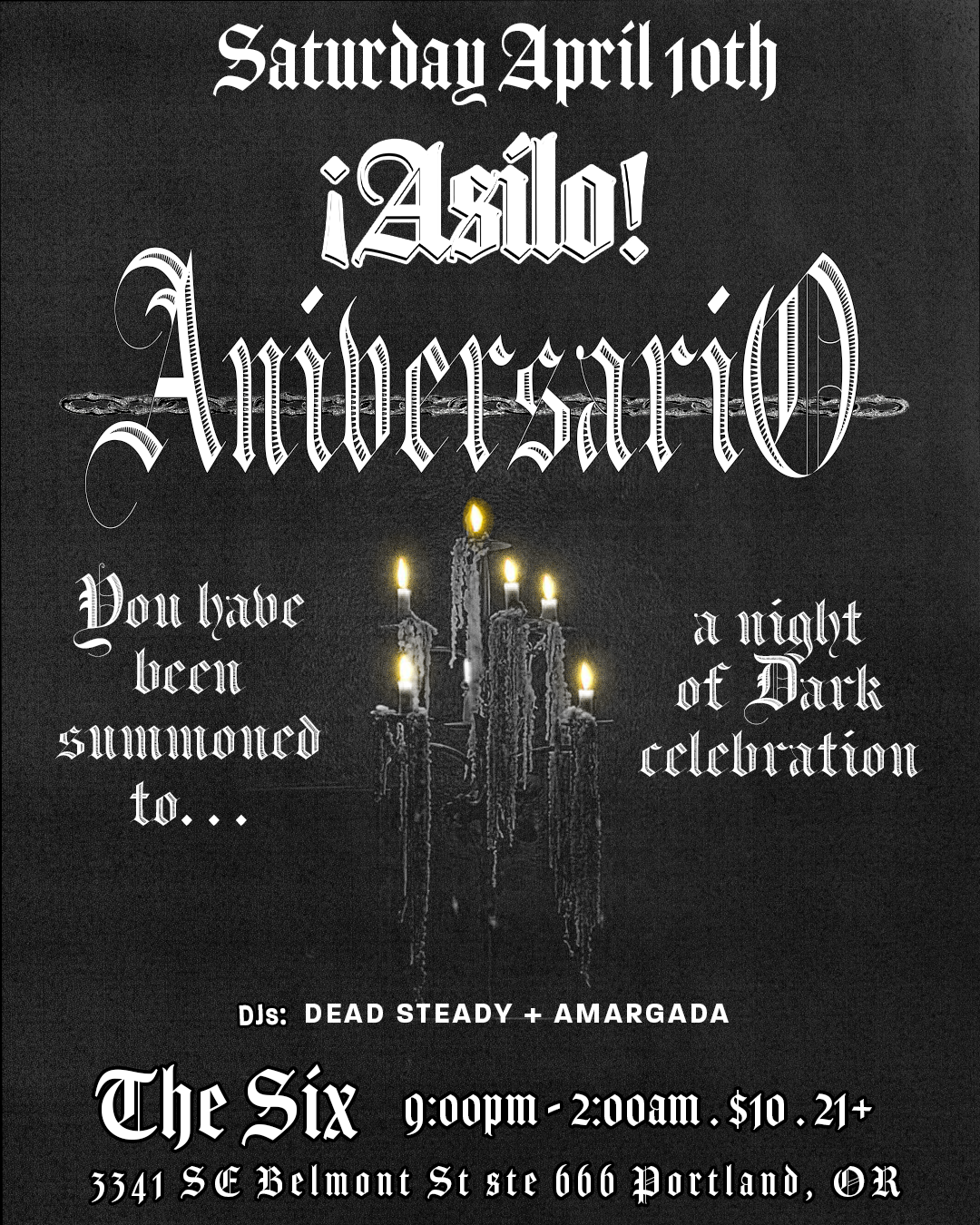 Underground Portland Goth Club Anniversary Show