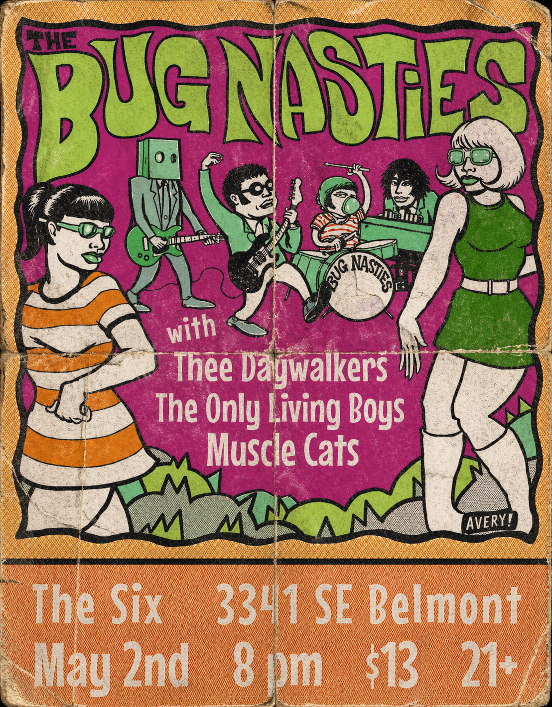 The Bug Nasties (SEA) with Thee Day Walkers and The Only Living Boys + Thee Montgomery Wards