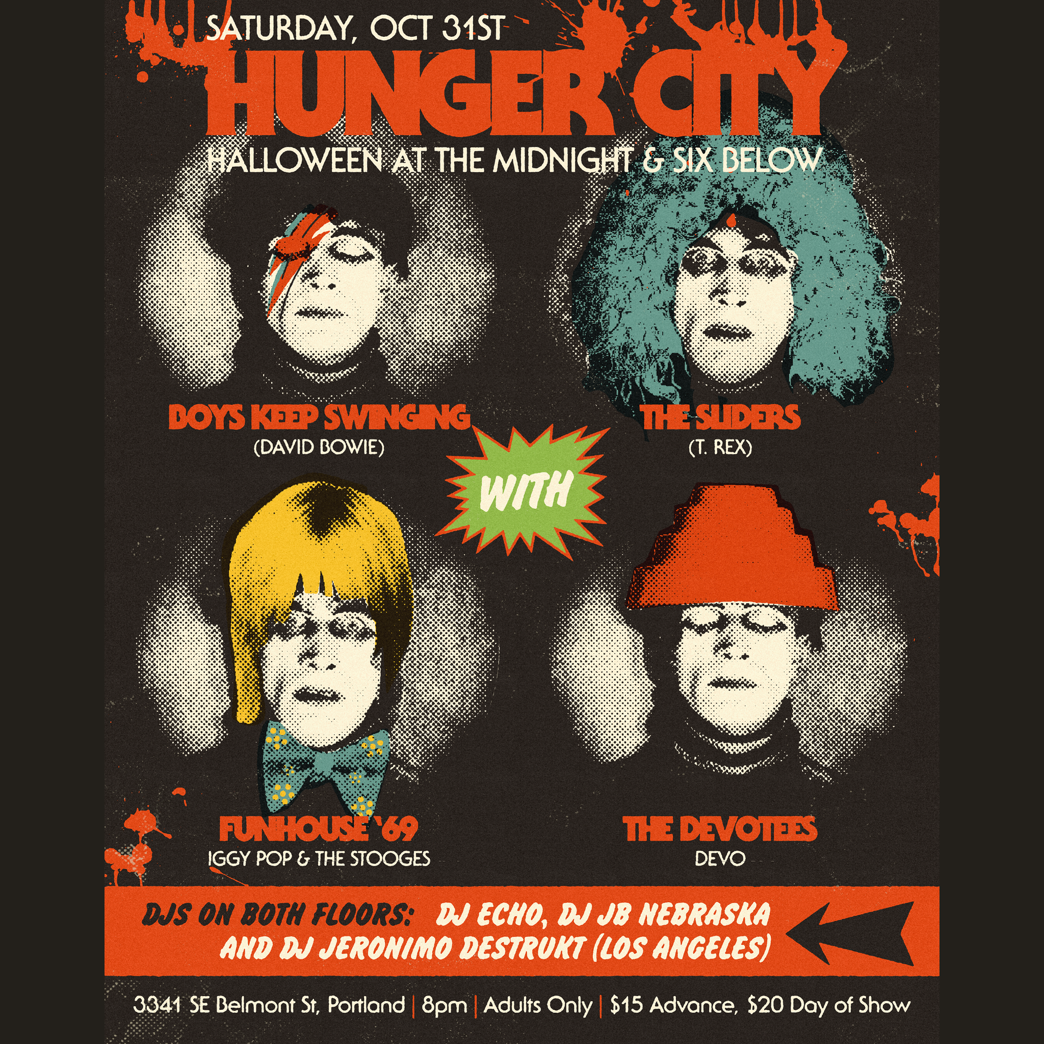 HUNGER CITY: Halloween at The Midnight + Six Below