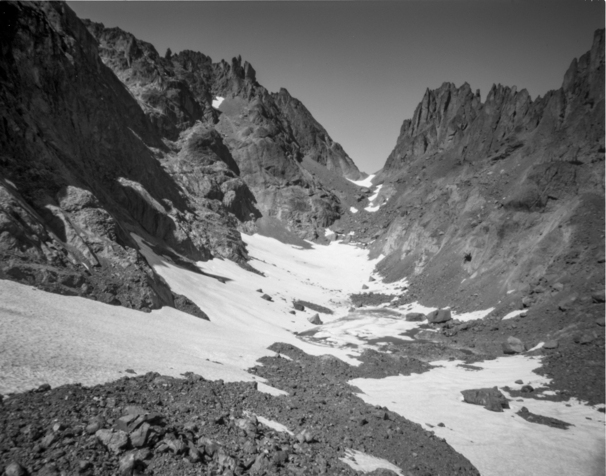 surprise glacier, pinhole