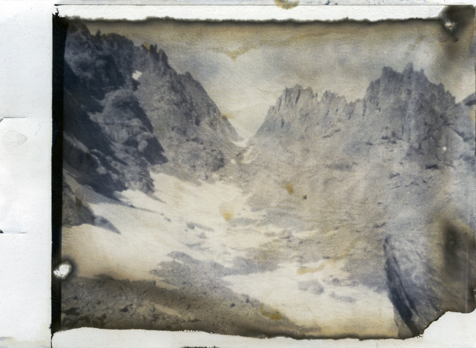 surprise glacier, type 55 film, pinhole