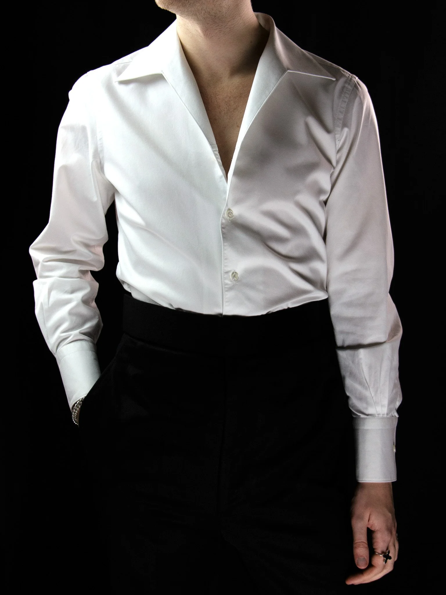 lawton-mens-open-collar-shirt- white-twill-worn-front.jpg