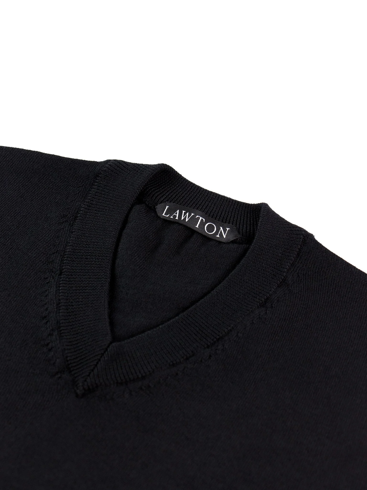 lawton-womens-V-neck-jumper-black-collar.jpg