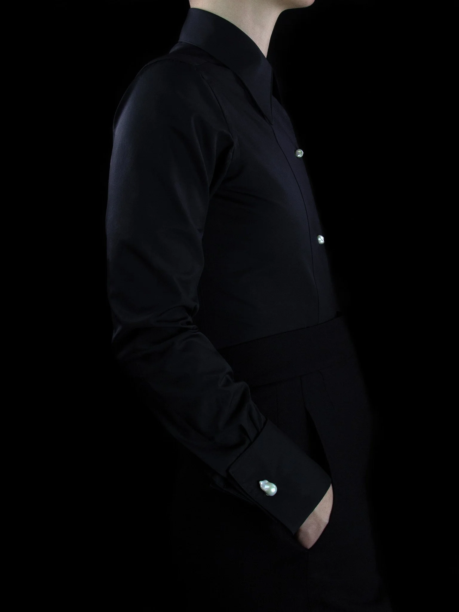 lawton-womens-long-point-collar-evening-shirt-black-poplin-marcella-worn-side.jpg