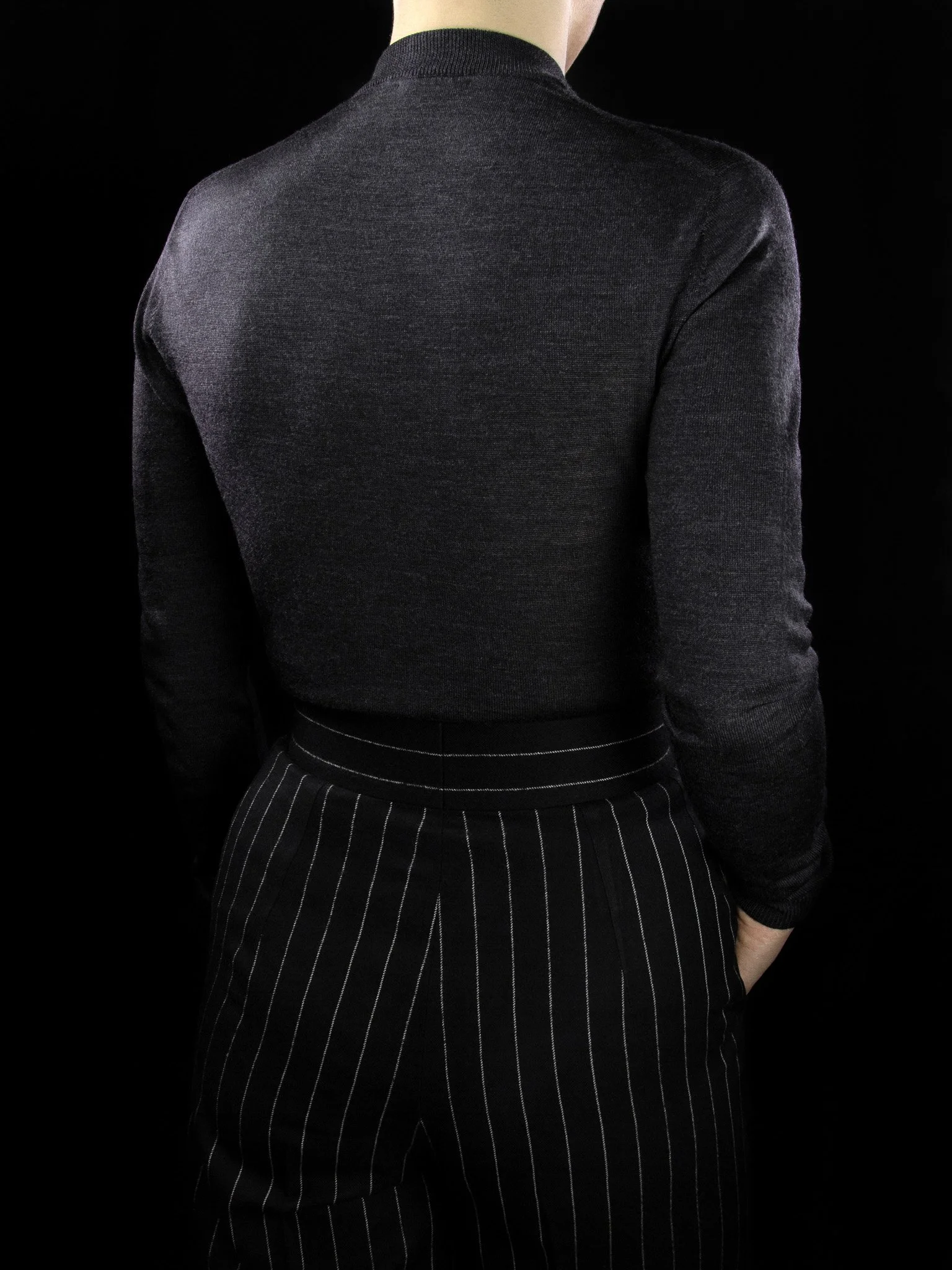 lawton-womens-crew-neck-jumper-charcoal-worn-back.jpg