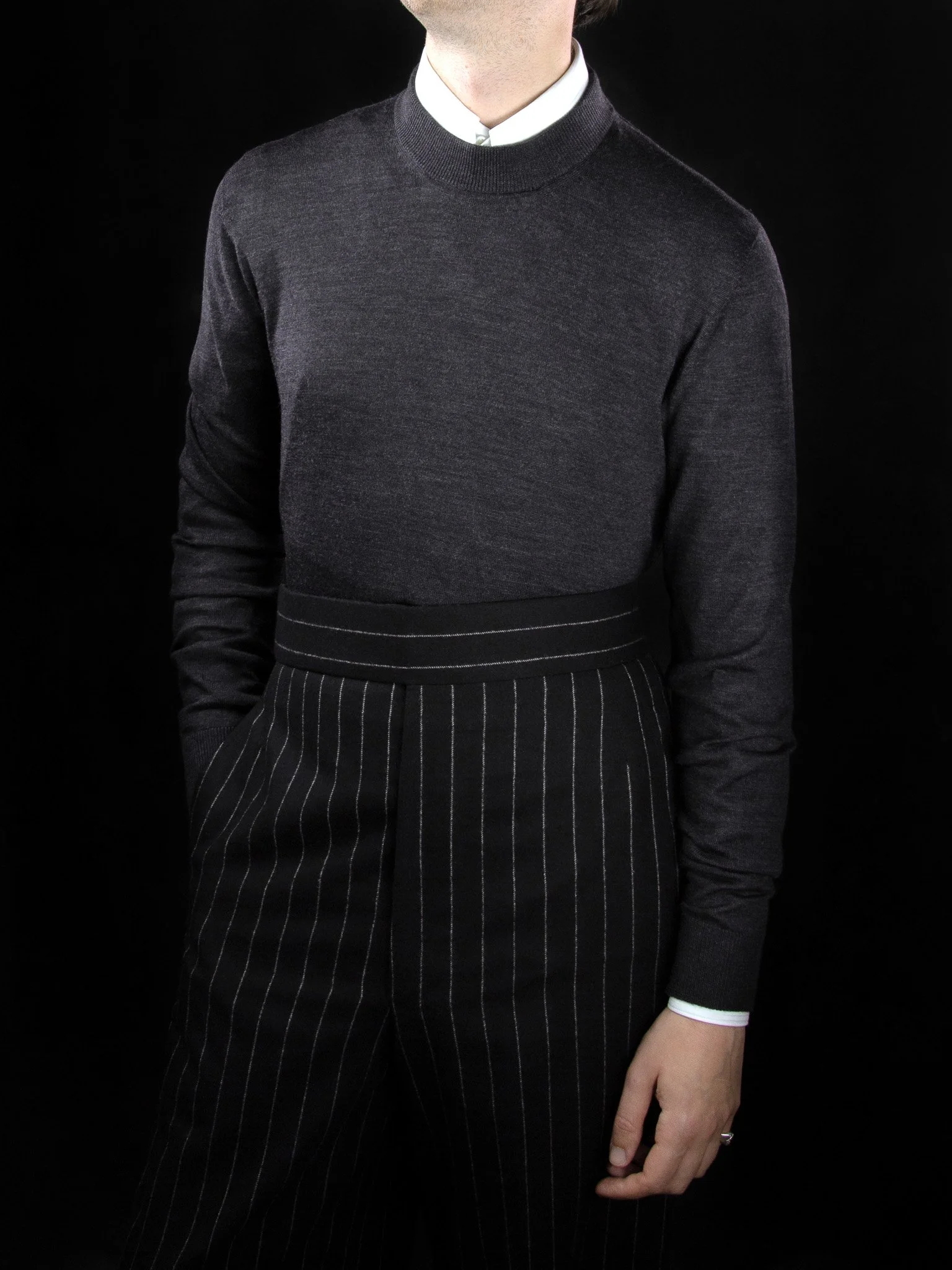 lawton-mens-crew-neck-jumper-charcoal-worn-with-shirt-front.jpg