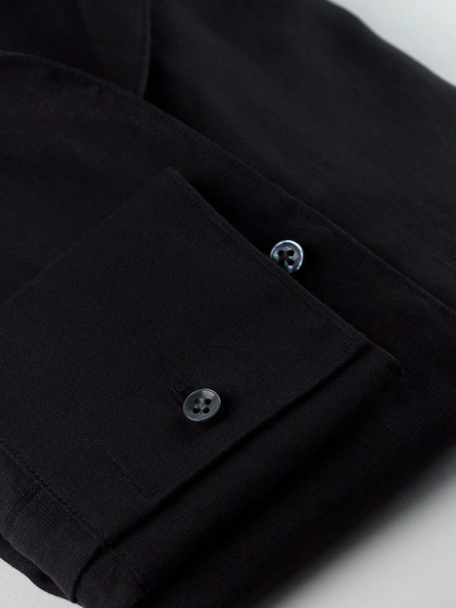 lawton-womens-open-collar-shirt-black-linen-cuff.jpg