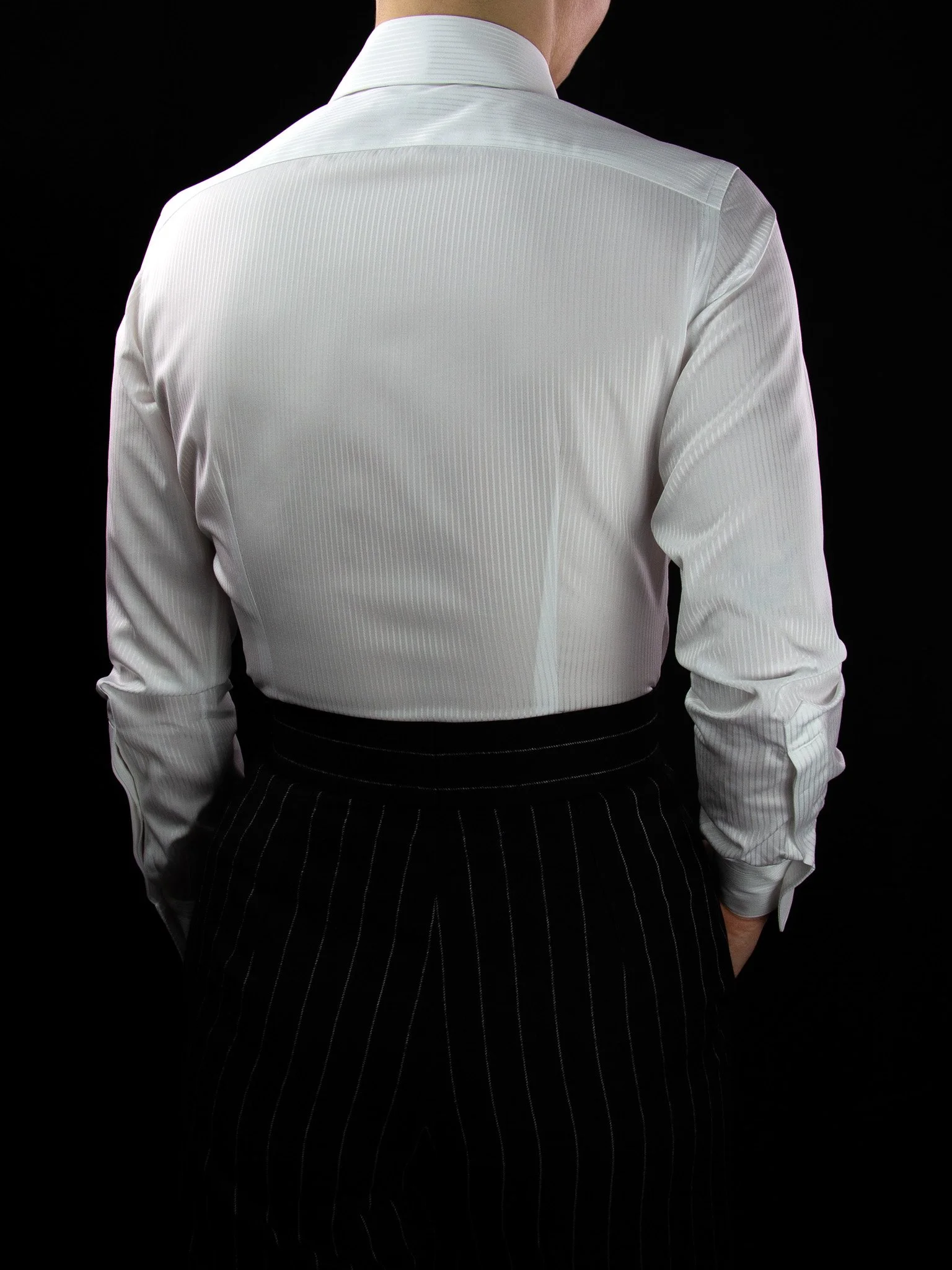 lawton-womens-long-point-collar-shirt-white-stripe-jacquard-worn-back.jpg