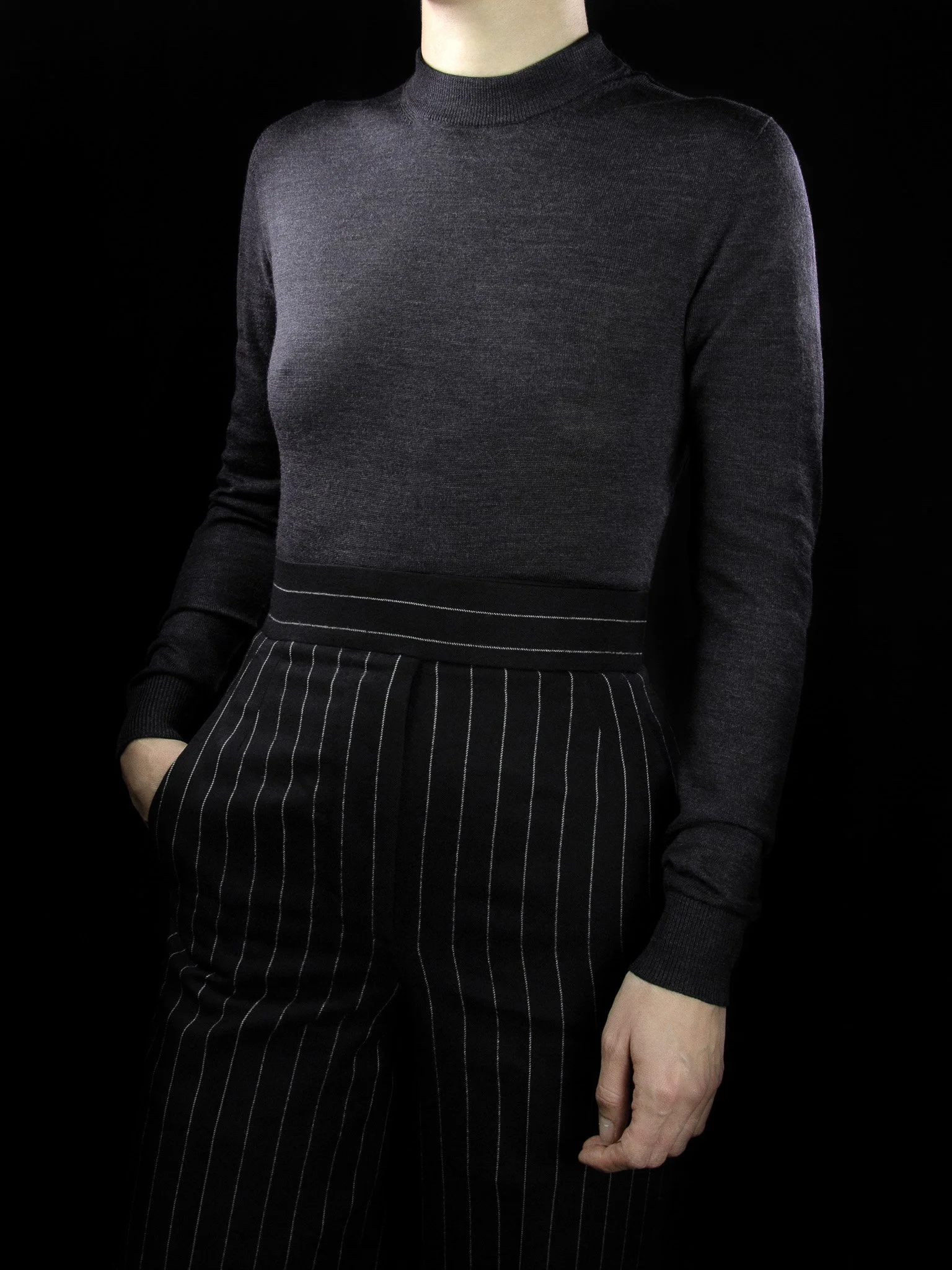 lawton-womens-crew-neck-jumper-charcoal-worn-front.jpg