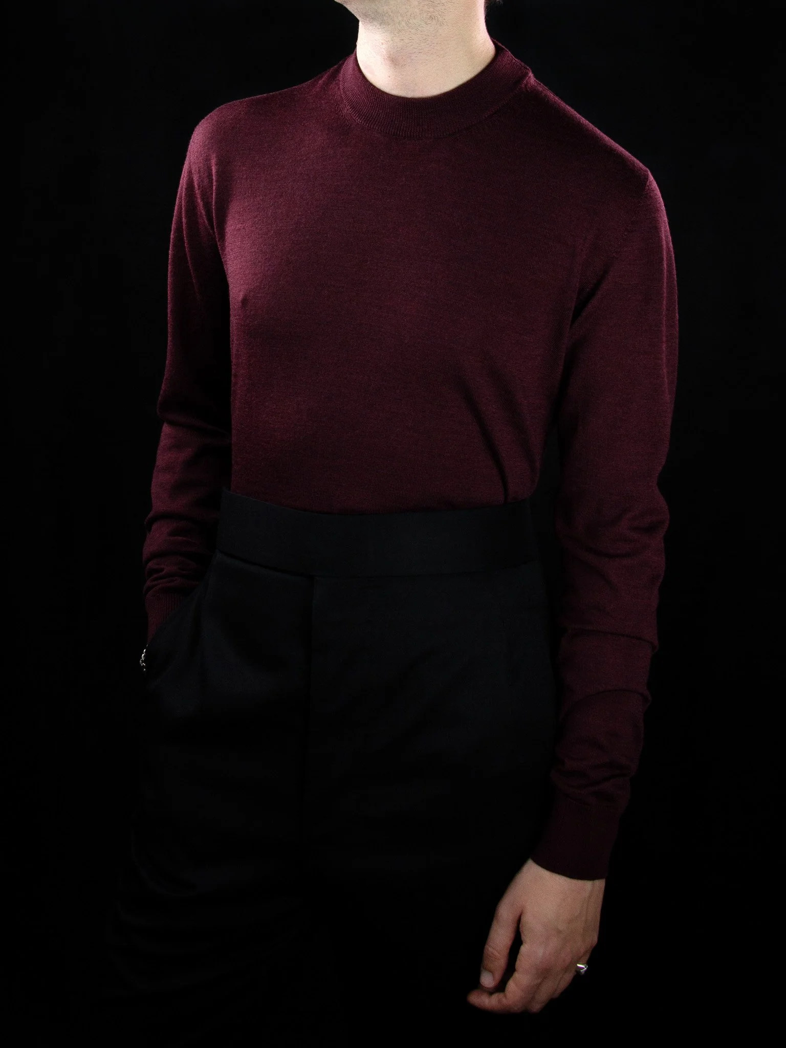 lawton-mens-crew-neck-jumper-burdundy-worn-front.jpg