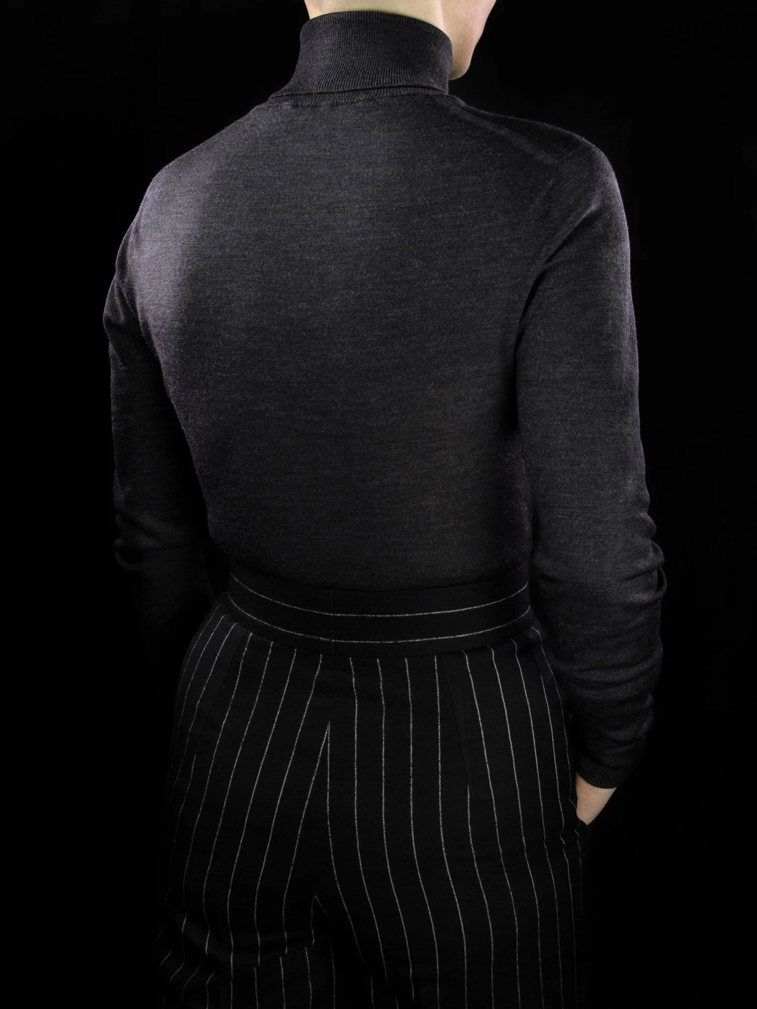 lawton-womens-roll-neck-jumper-charcoal-worn-back.jpg