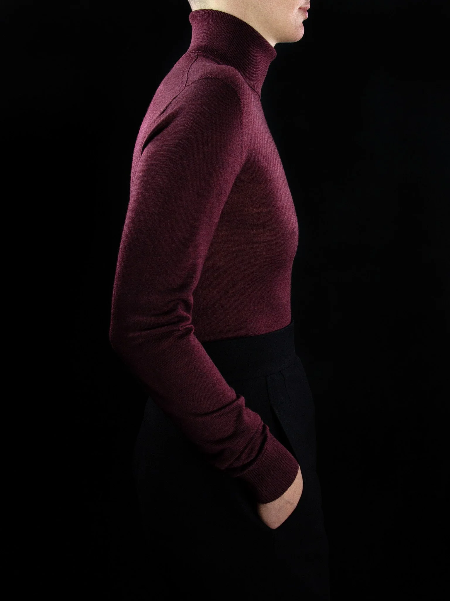 lawton-womens-roll-neck-jumper-burgundy-worn-side.jpg
