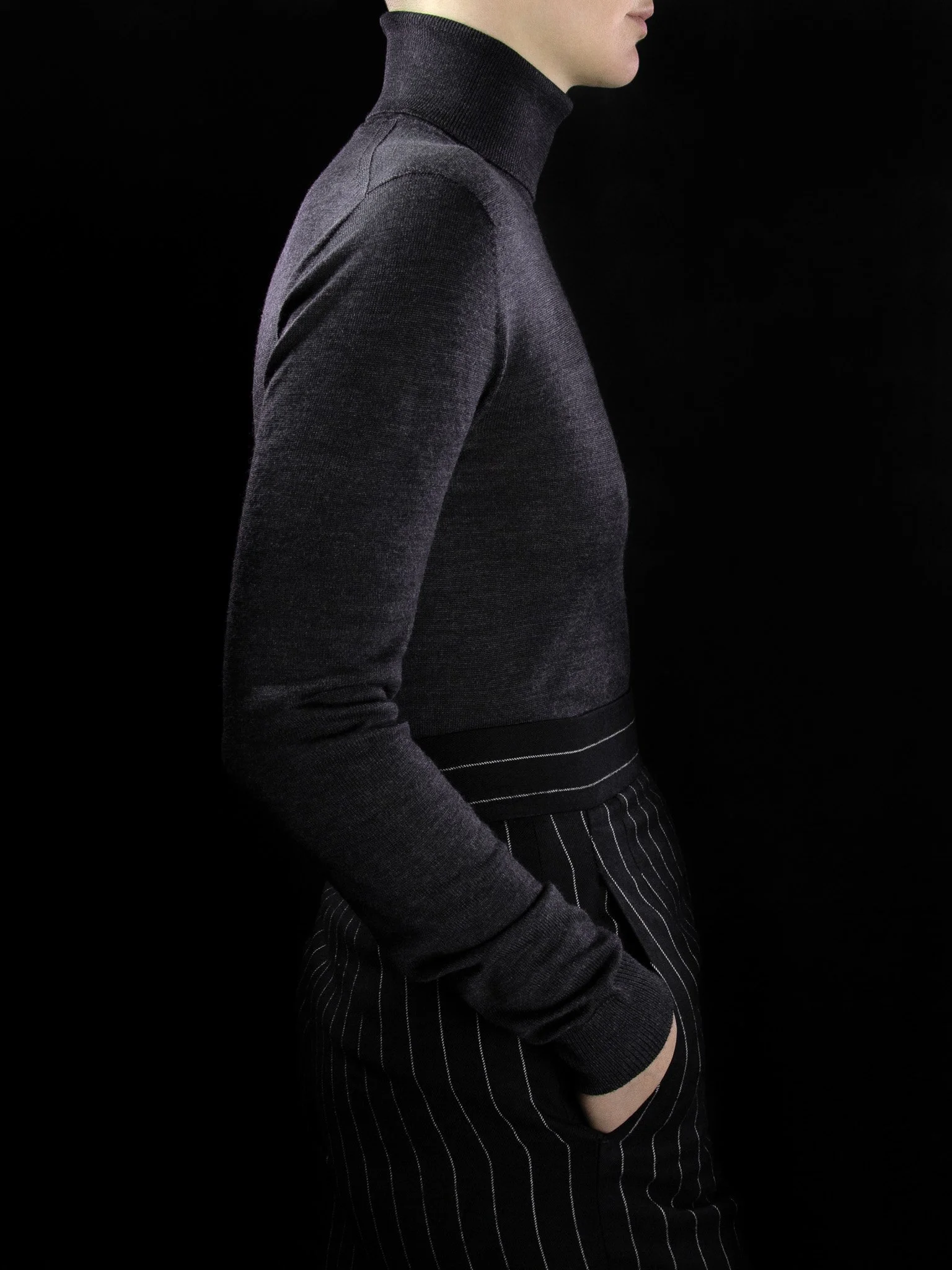 lawton-womens-roll-neck-jumper-charcoal-worn-side.jpg
