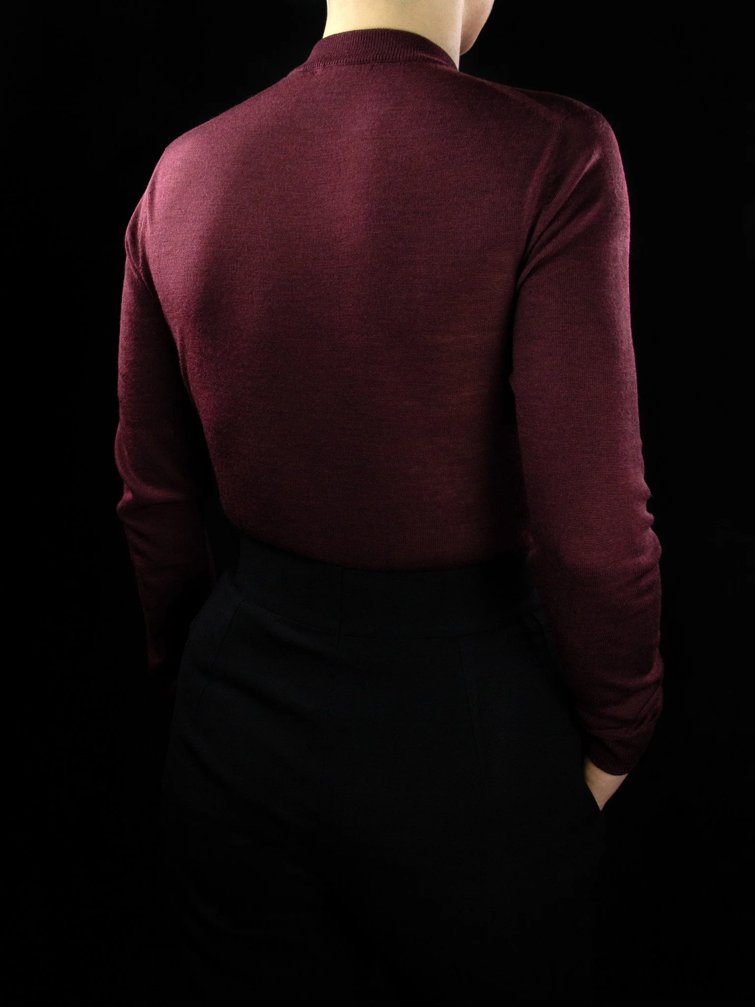 lawton-womens-crew-neck-jumper-burdundy-worn-back.jpg