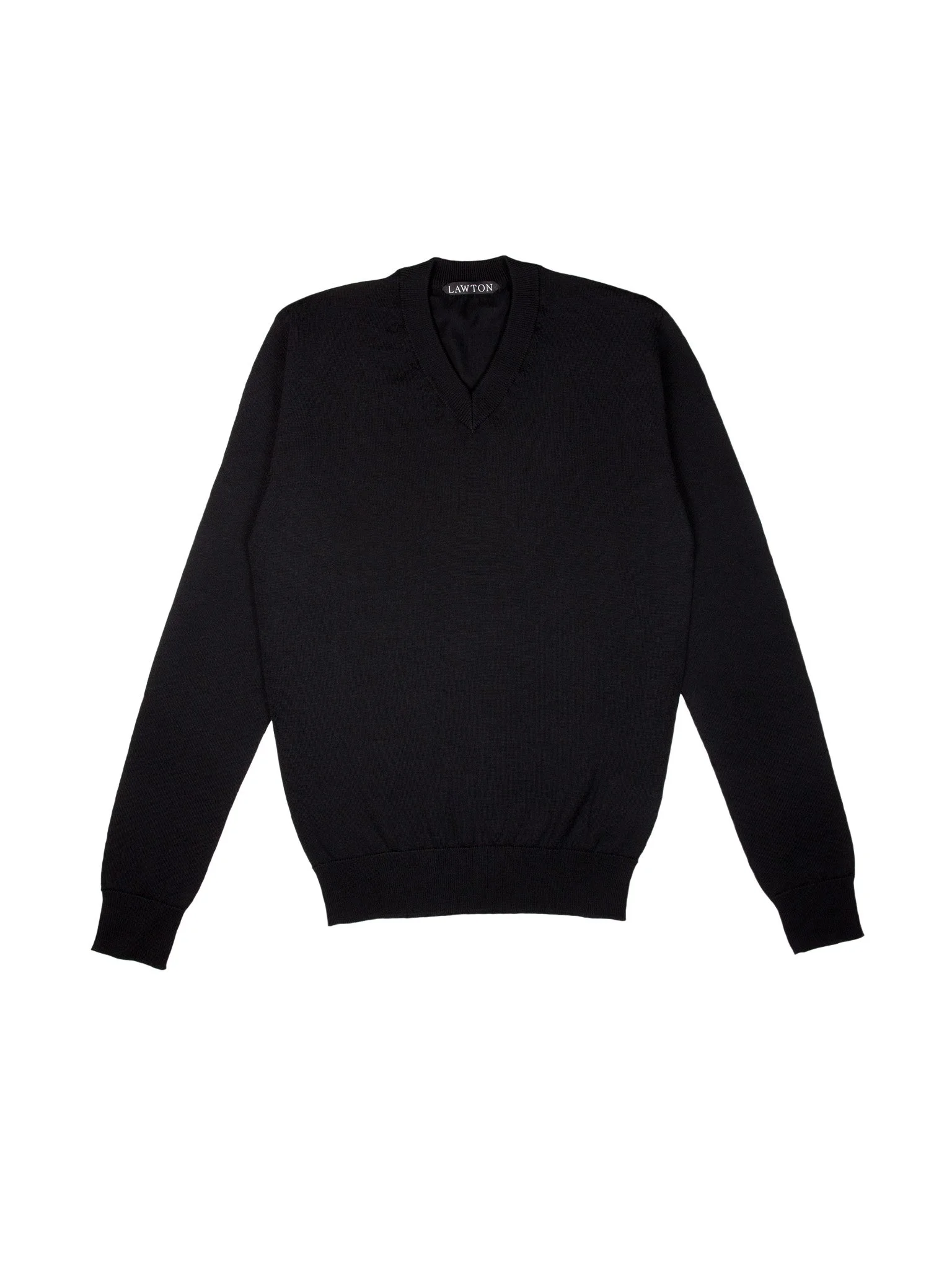 lawton-womens-V-neck-jumper-black-front.jpg
