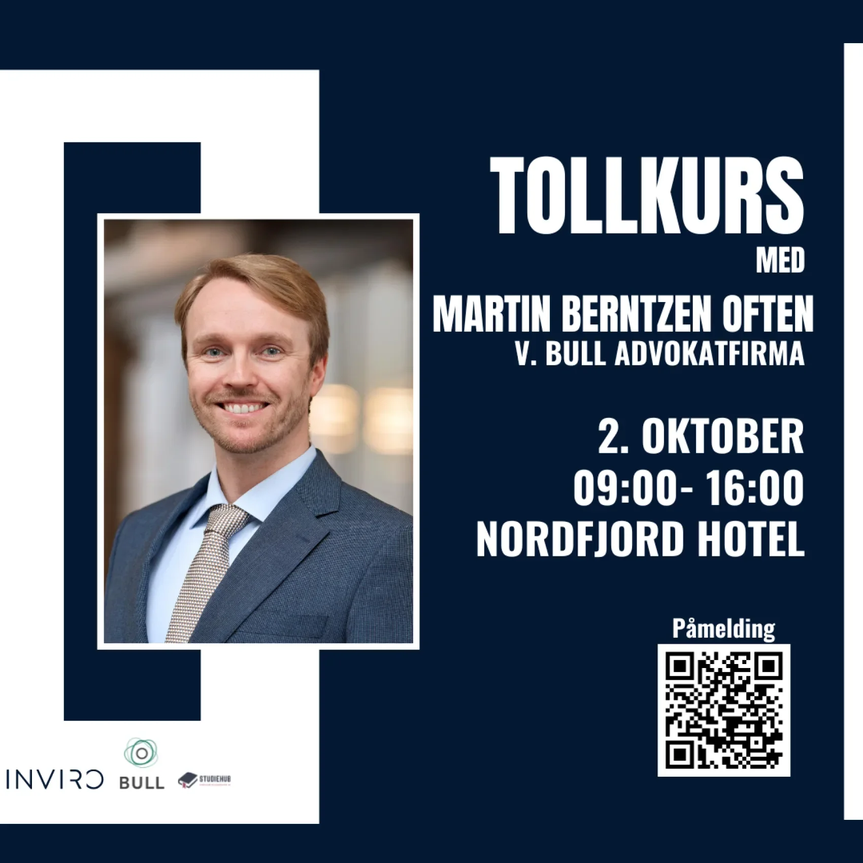 Lær meir om toll og handel.  Kurs i Nordfjordeid 2. oktober