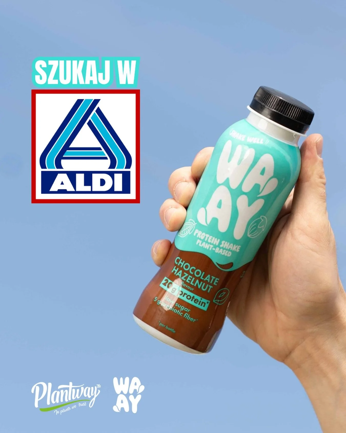 Mamy to! Twoja ulubiona dawka roślinnego białka jest teraz jeszcze bliżej Ciebie. Od dziś nasze szejki proteinowe @waayshake - dumni członkowie rodziny Plantway - czekają na Was na p&oacute;łkach w sklepach @aldi.polska 🛒✨

🌱 Dlaczego warto po nie 