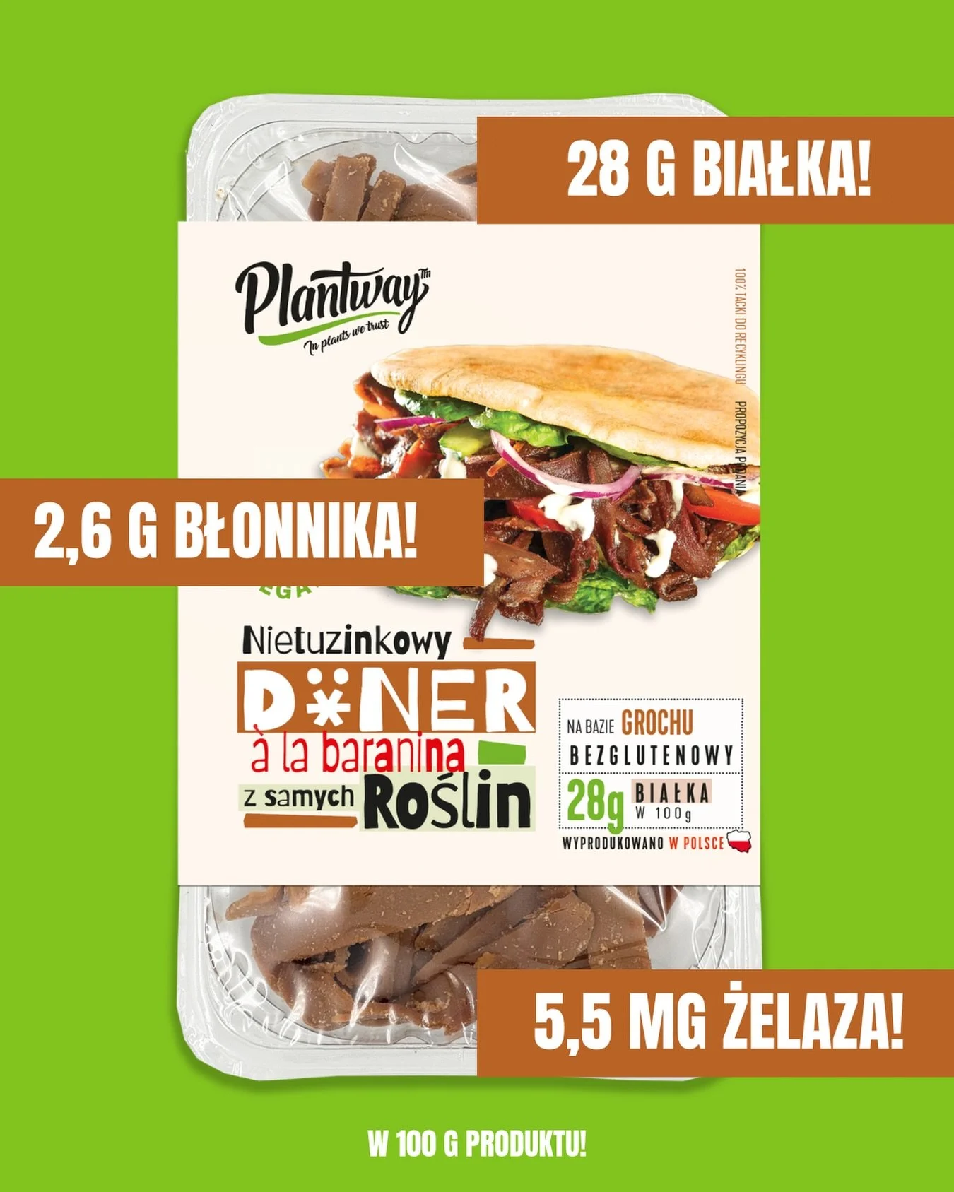 Kebab - na grubym czy na cienkim? 🥙🤔
Nieważne, jak zawijasz. Ważne, co jest w środku!

Nasza Nietuzinkowa Baranina to najkr&oacute;tsza droga do roślinnej uczty 🌱

Dlaczego warto mieć ją w lod&oacute;wce?
1️⃣ Robisz ją w kilka chwil na patelni.
2️