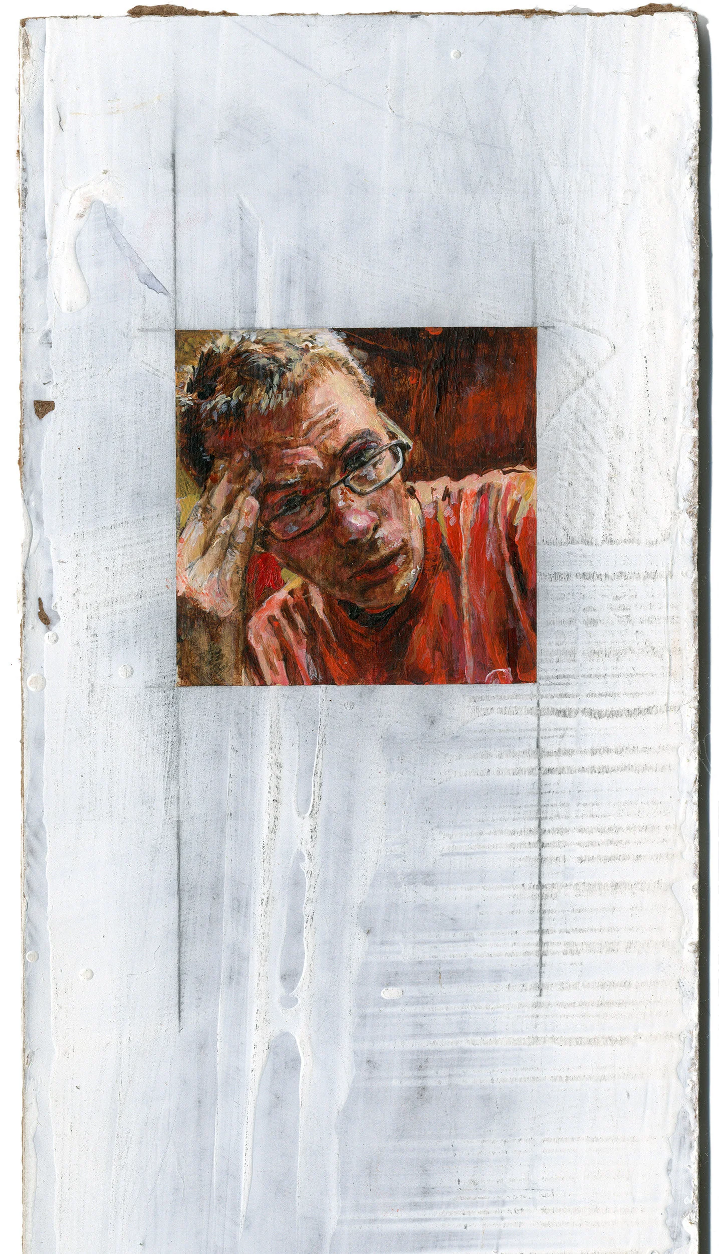 Self 2×2 | Acrylic on board | 2 x 2 inches | 2008