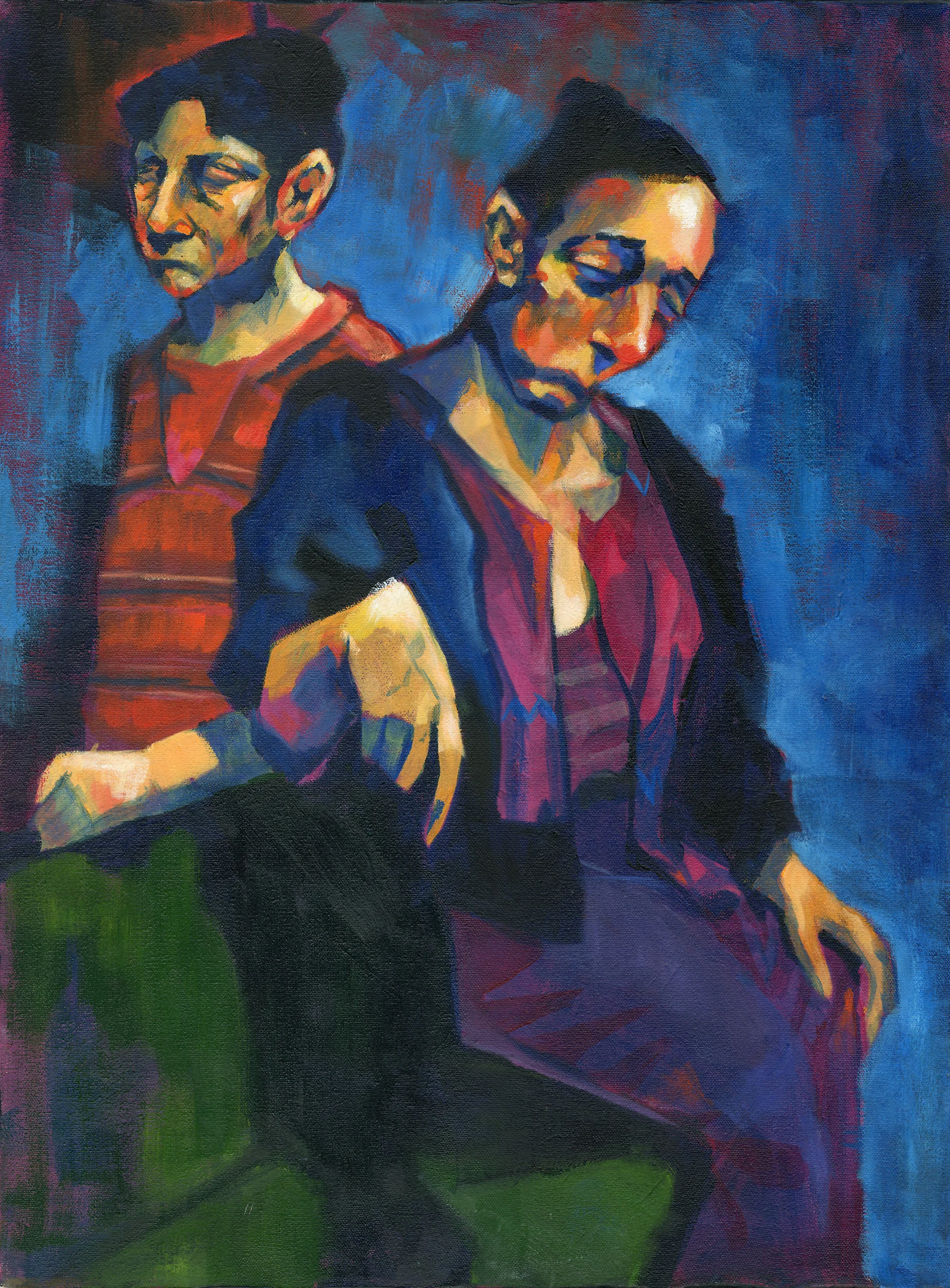 In the Waiting Room | Acrylic on canvas | 16 x 20 inches | 1995