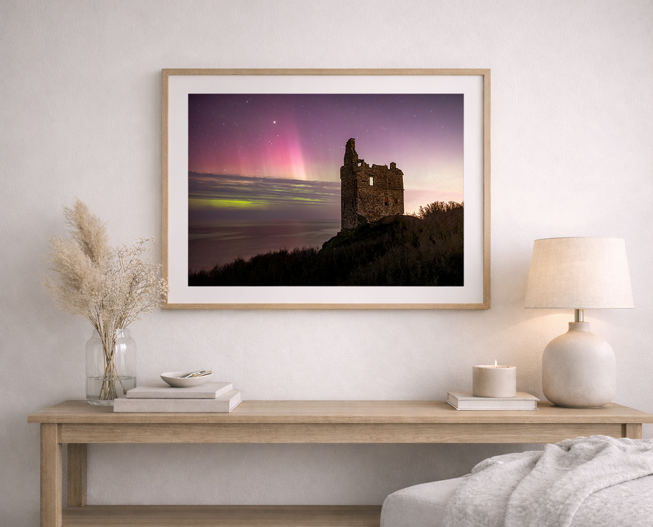 Aurora Over Greenan Castle