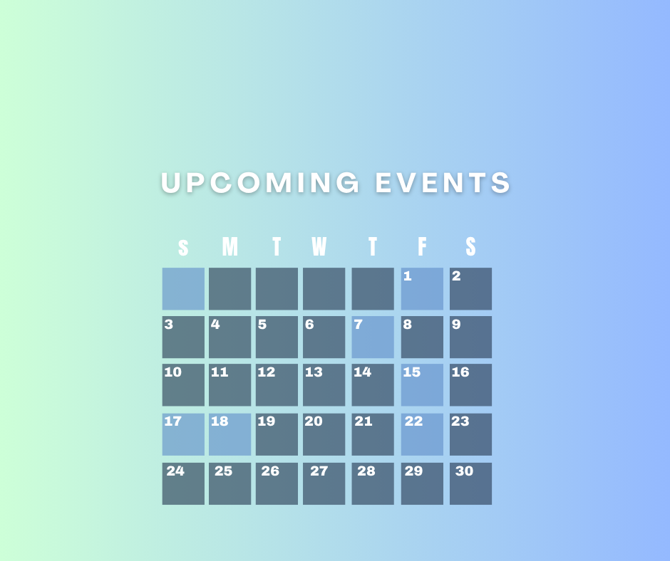 Drawing of a monthly calendar.