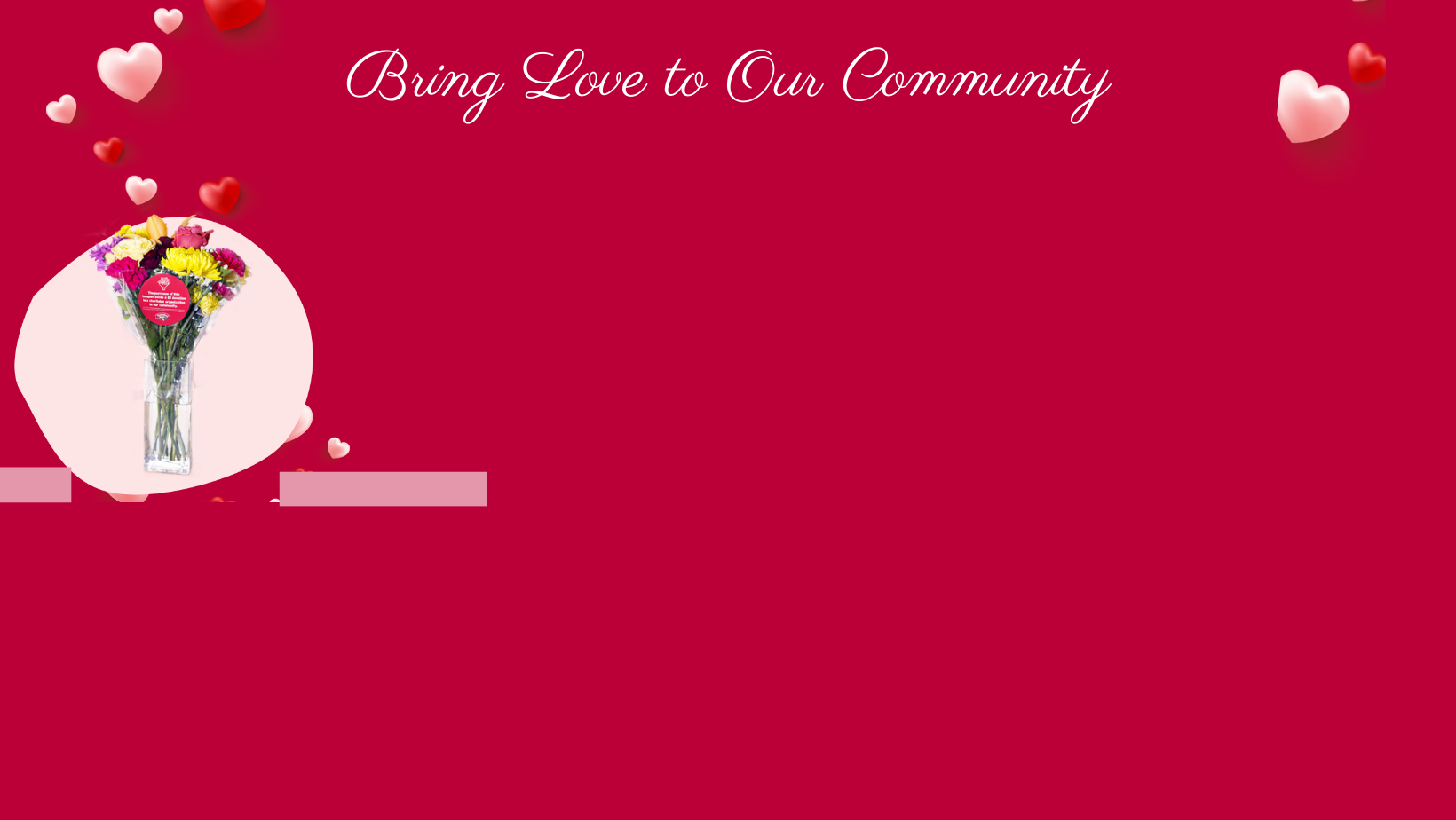 Image of a flower bouquet on a red background.