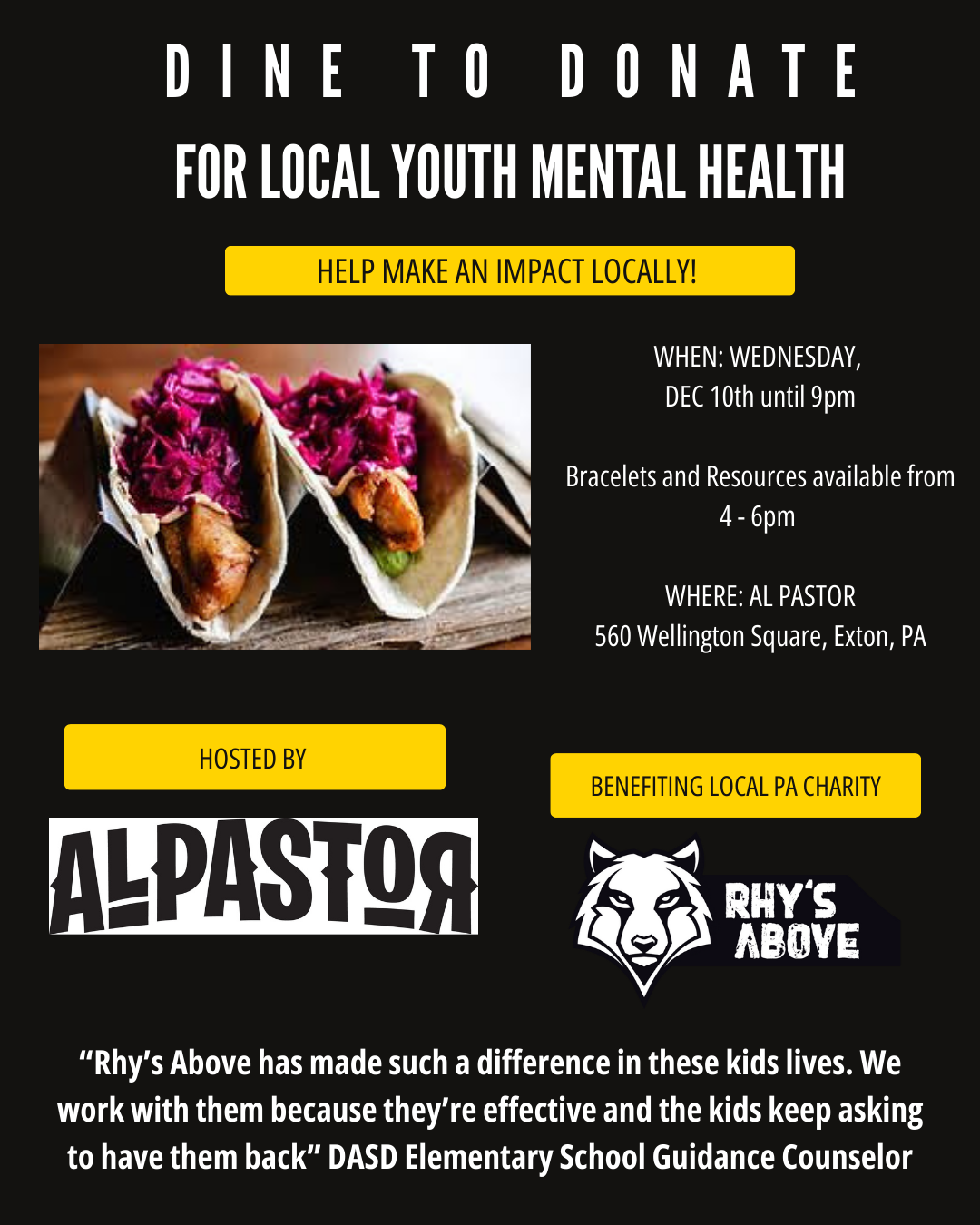 Al Pastor Dine to Donate