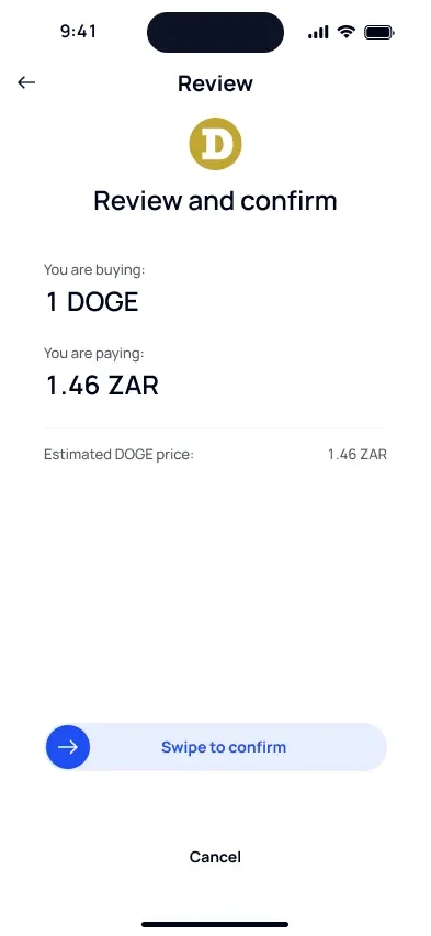 Review DOGE purchase