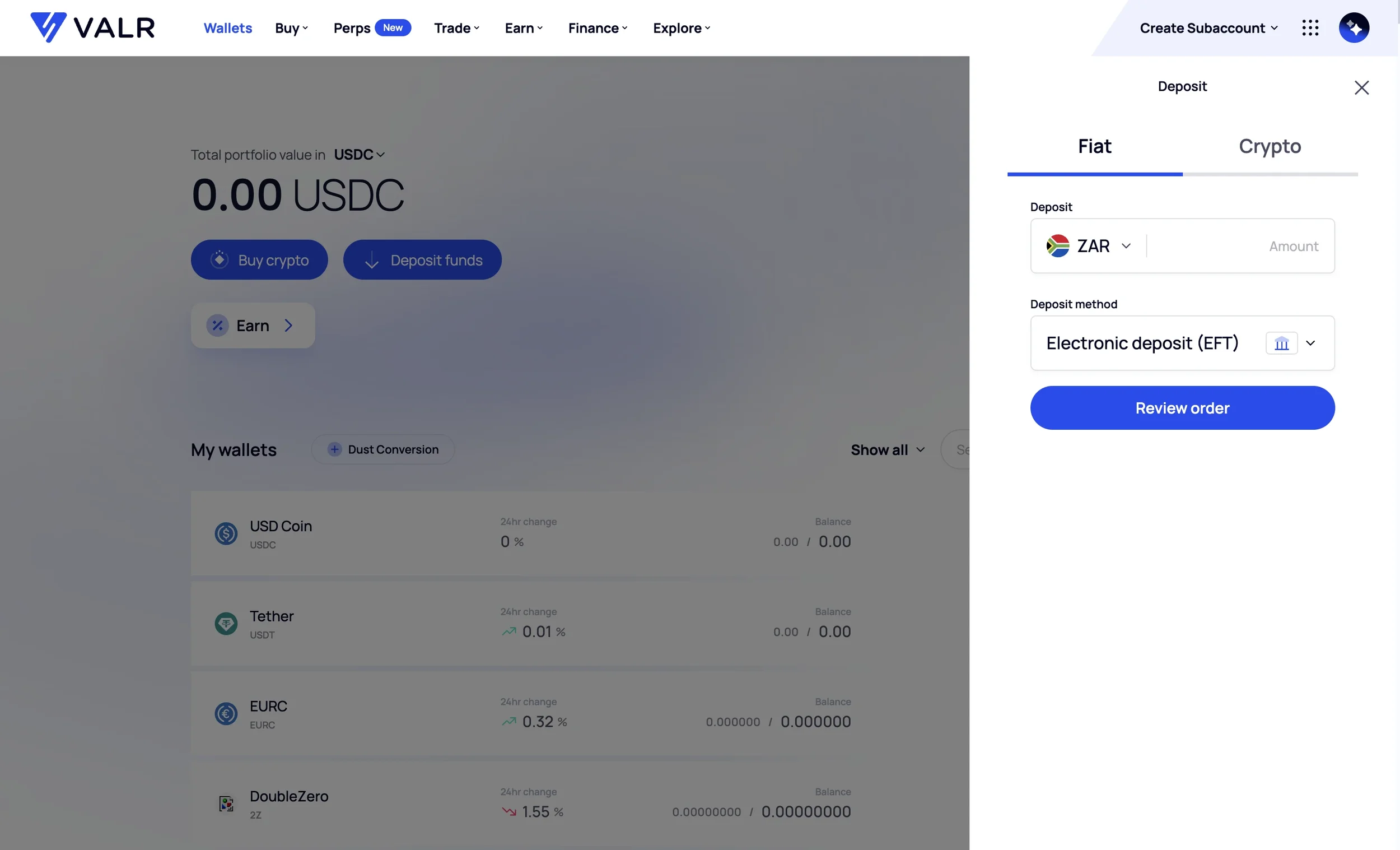 EFT deposit to buy XLM