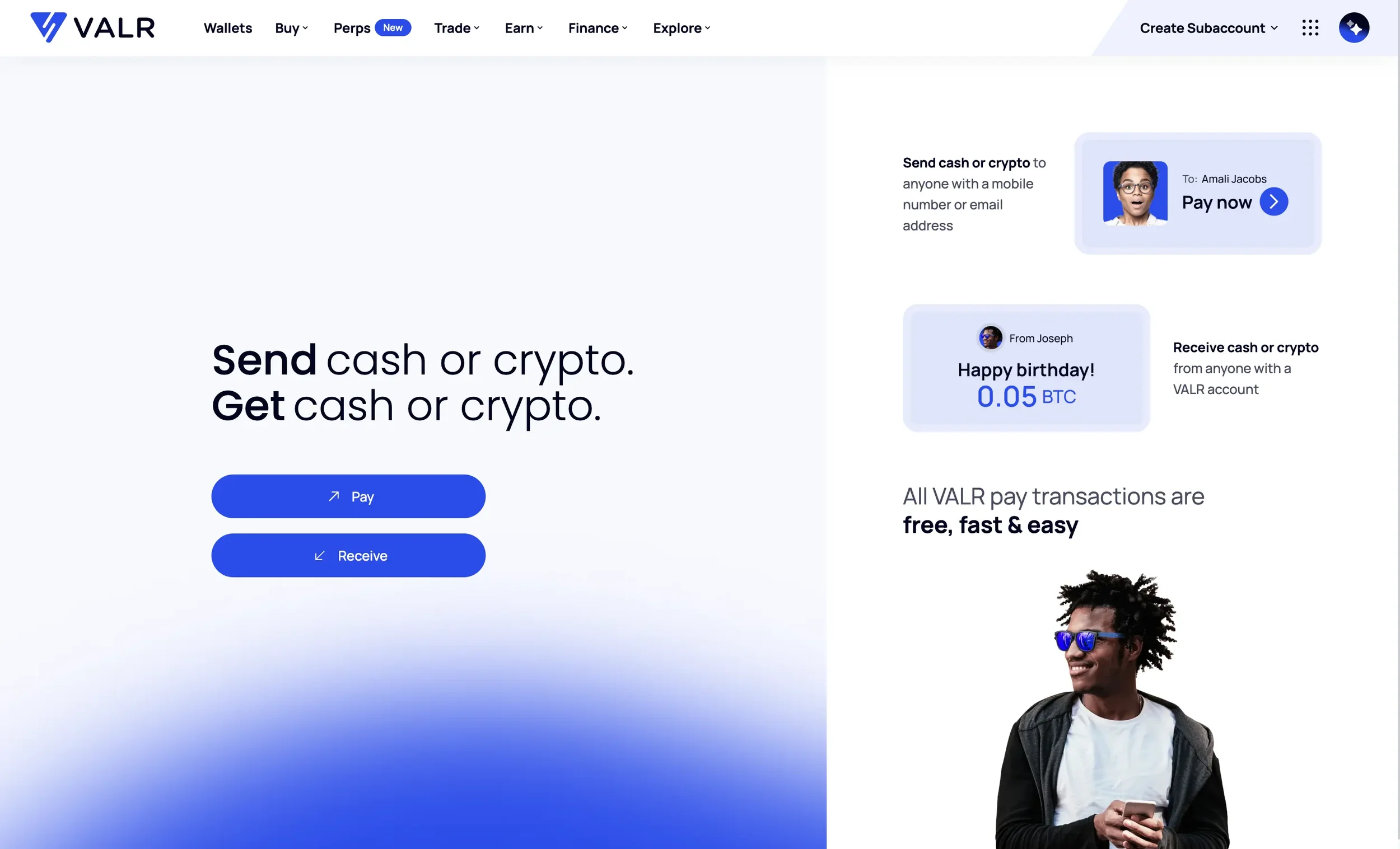Go to VALR Pay to send money to Lesotho