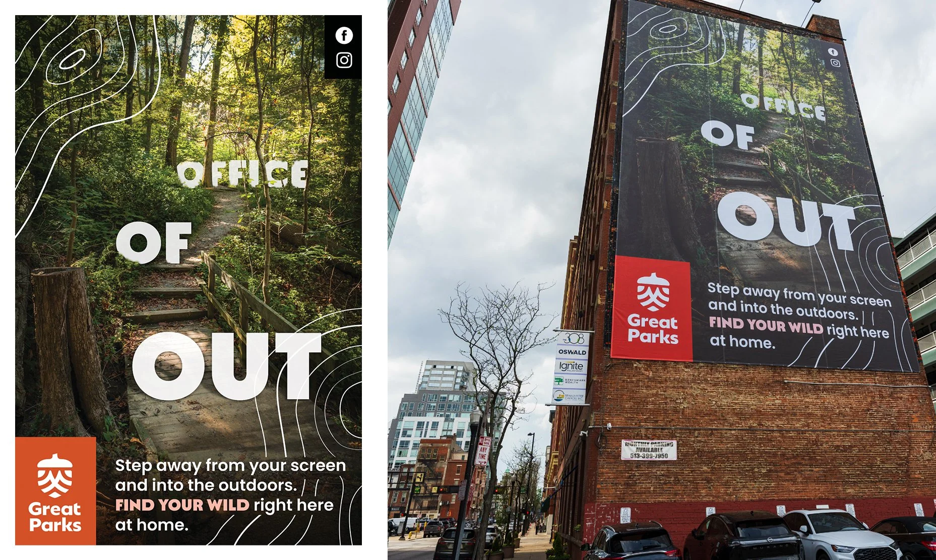 Great Parks Brand Campaign - City Wallscape